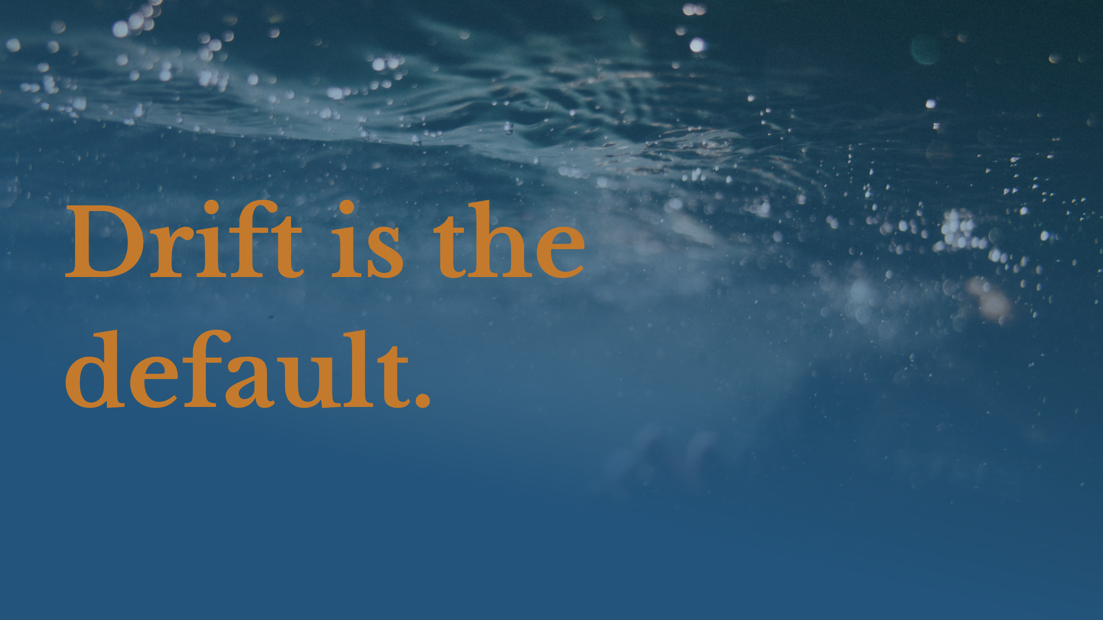 Spiritual Drift Starts the Same Way a Missed Workout Does