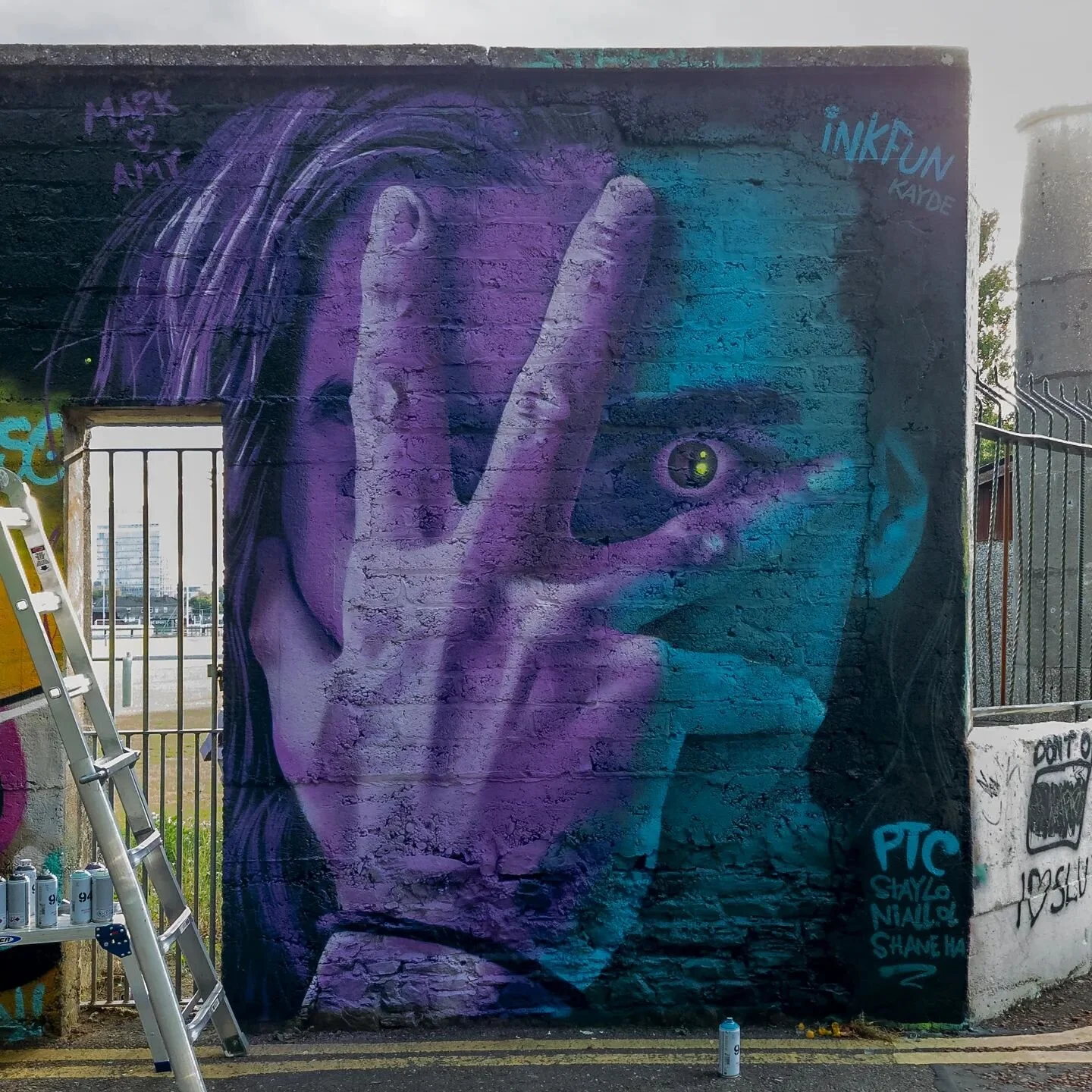 CORK jam! All the painting, all the pints &amp; all the weather! it was a blast! Big thanks to @staylo_skeetz for being my portrait model for this one. This concludes the PTC violet/teal portraits (for now). Big thanks to @mistertrixy and all involve