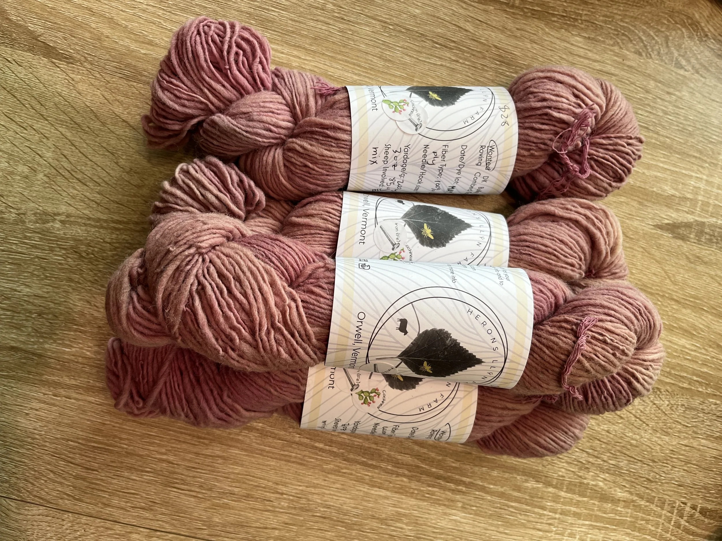 Iron and Cochineal- "Worsted Fen"- In Stock