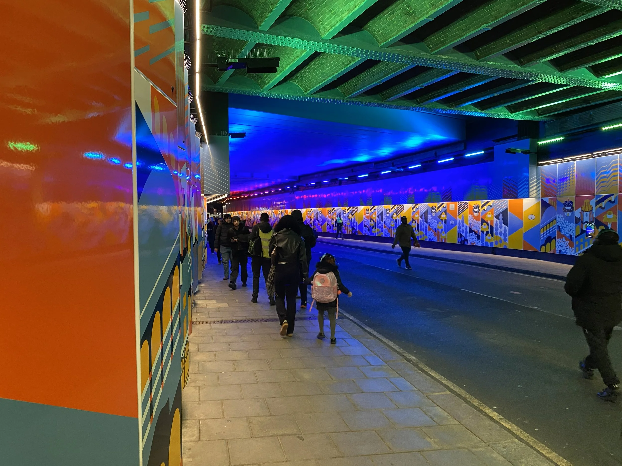 Light Art by Sutton Vane Associates at Falcon Bridge Road