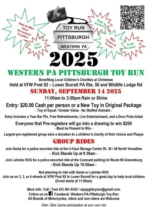 Western Pa Pittsburgh Toy Run