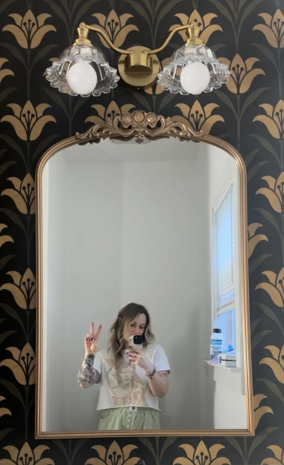 Bathroom Makeover part 4: Antique Arched Mirrors from Tetote