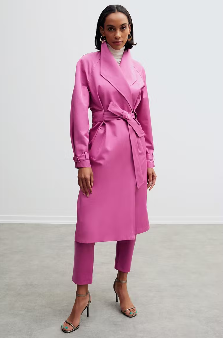 Fushia Pink Trench Coat — Sìleas