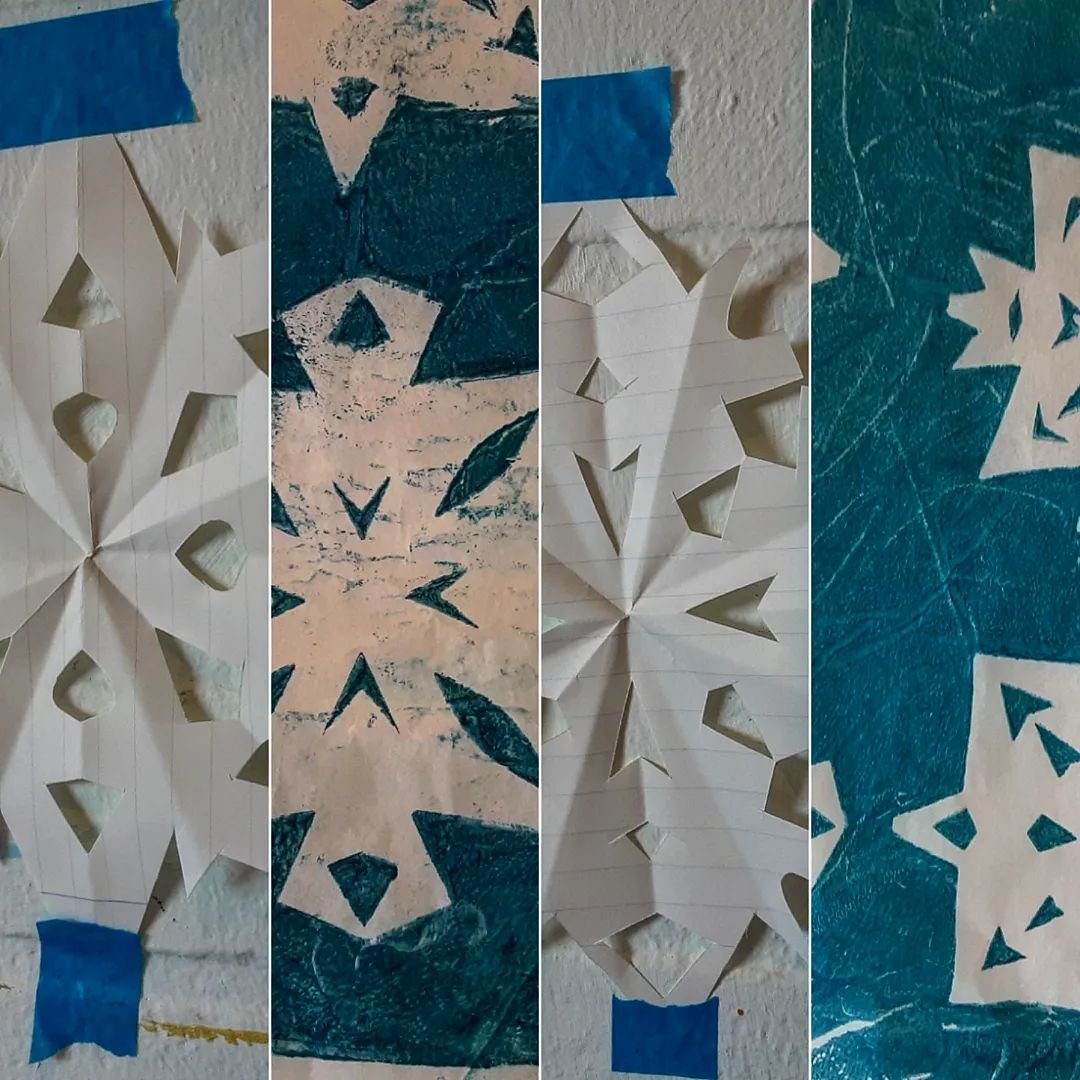 It's all about having fun ..right? Oh yes!  Been so bogged down with house renovations stuff recently,  I've not done fun.....So, here is the start of my Christmas card adventure for this year. 
I'm loving a snowflake ❄️ this year and having a tremen