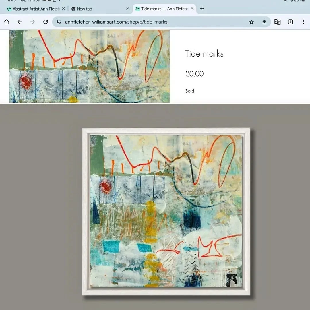 Good day Sunday!  this friend went to a new home from @oriel.ty.llwyd in St Dogmaels.  It's always lovely when someone loves a piece and wants to take it home with them.  So, second pic - I've replaced it with 'Exquisite watery grey' from my Lone Wan