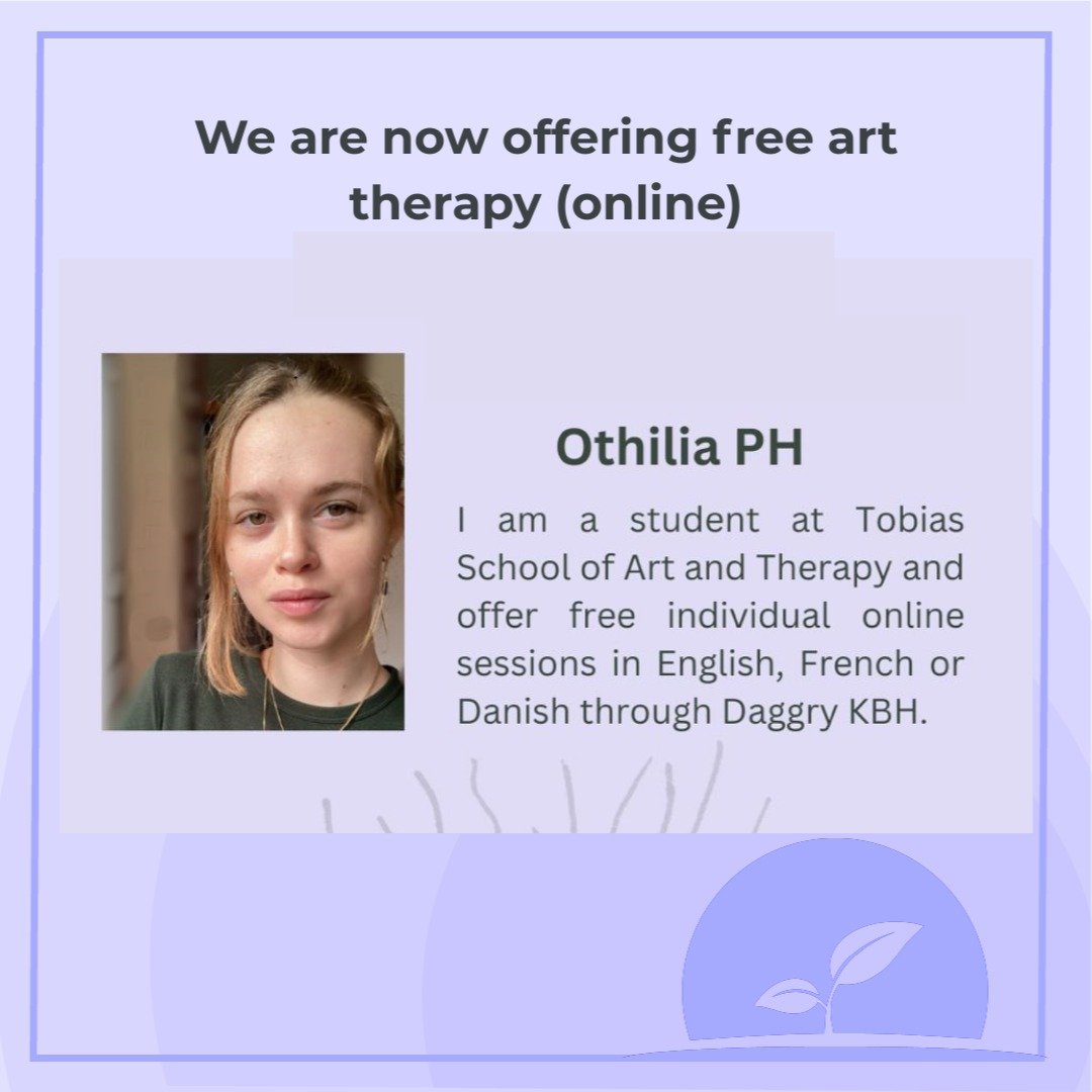 🎨✨ Free Online Art Therapy Sessions! ✨🎨

We're excited to offer free, individual online art therapy sessions in English, French, or Danish, guided by Othilia PH, a student at Tobias School of Art and Therapy.

Her approach is holistic and person-ce