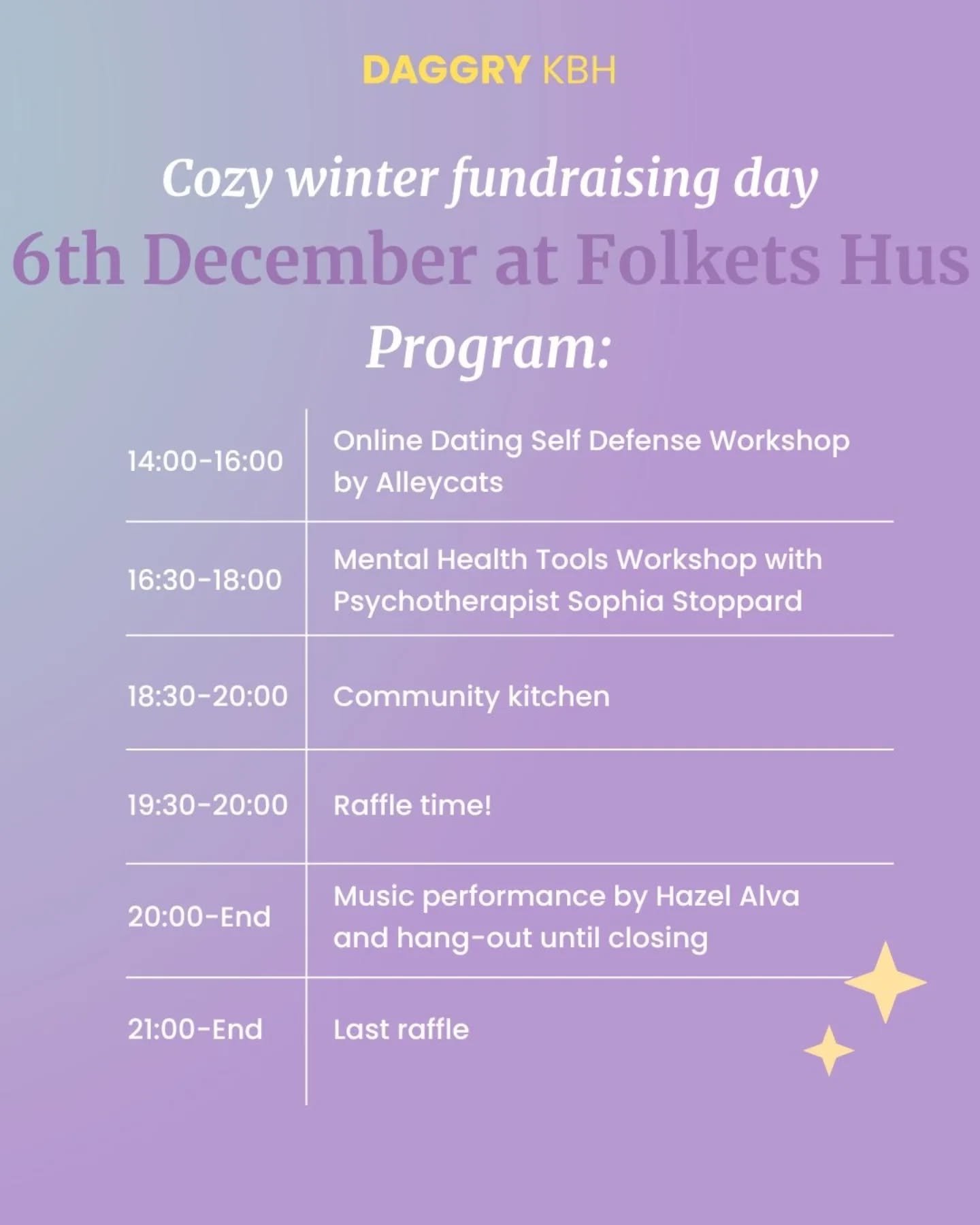 Our program for the day is slowly getting together and we are so excited 💖 
It will be a full day with skill-sharing, community building, food and music! Keep an eye on our next posts with more information about our workshops and the raffle prizes ?