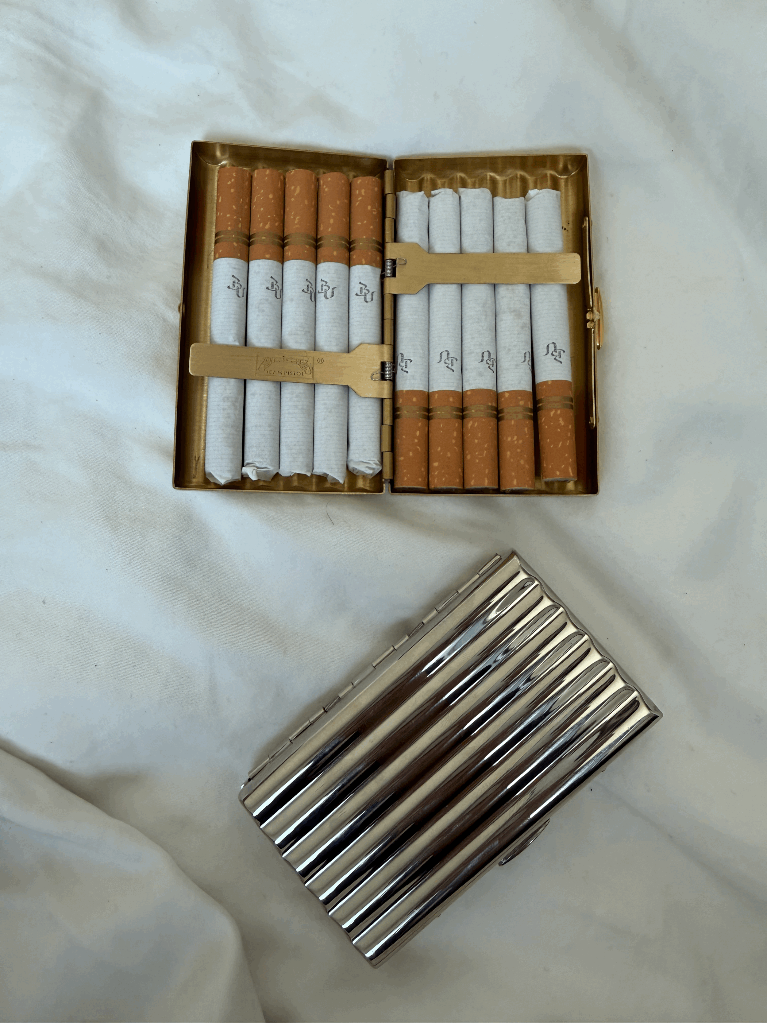Vintage Style Metal Incense box with Cigarette Incense