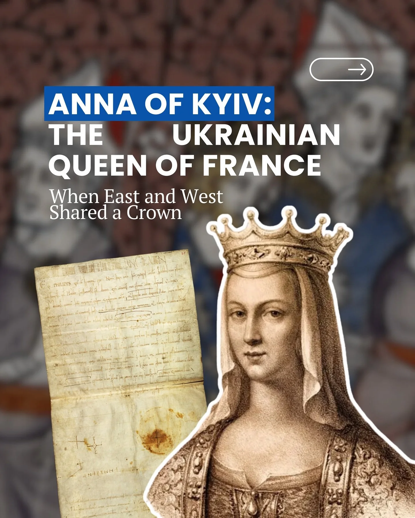 What if I told you France was once saved by a queen from Kyiv?👑

A thousand years ago, Anna of Kyiv&mdash;daughter of Yaroslav the Wise&mdash;left one of Europe&rsquo;s most vibrant cities to become Queen of France. In the 11th century, Kyiv was a b