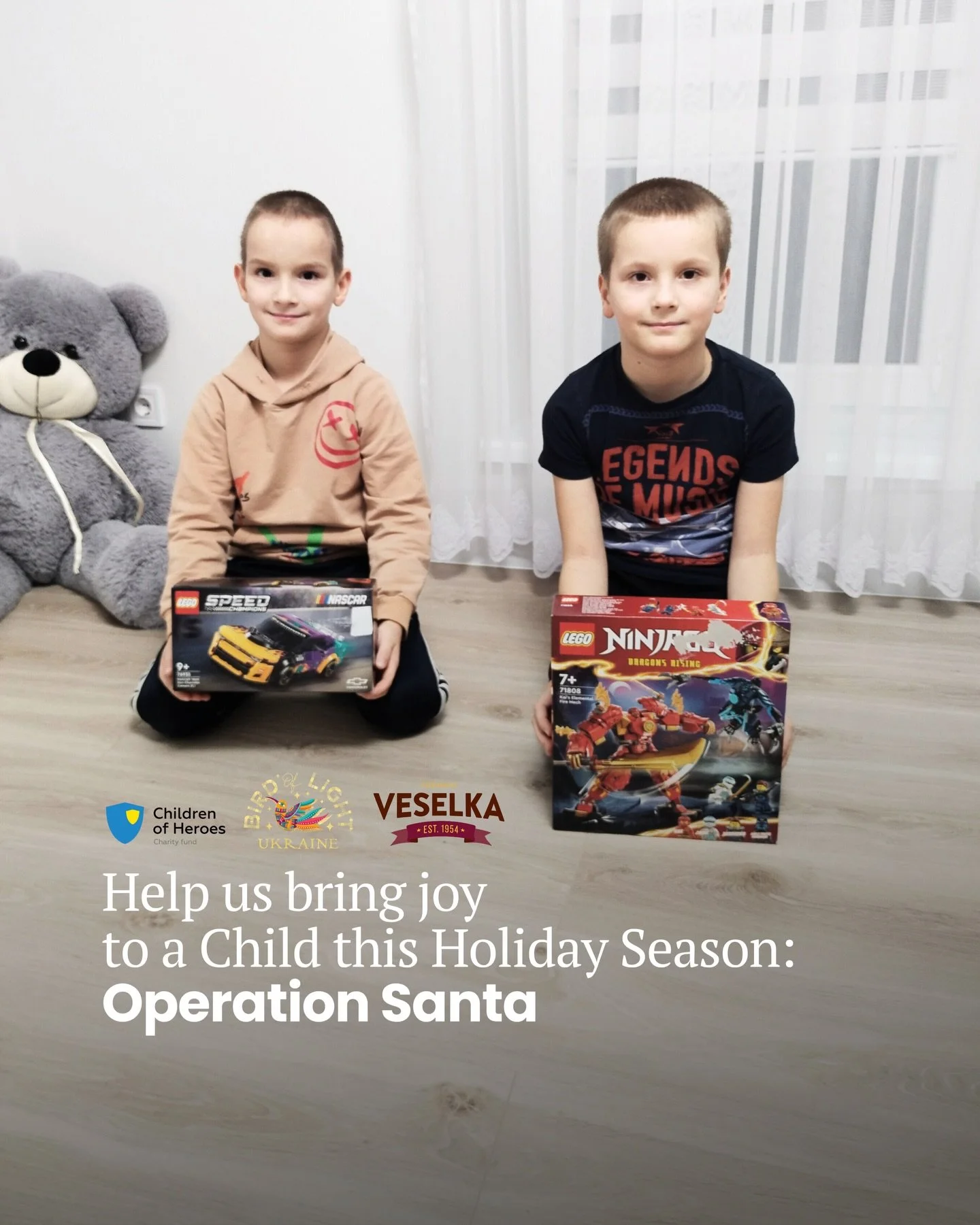 Together with Children of Heroes @children.heroes and @veselkanyc, we&rsquo;re making sure that each child who lost a parent in the war receives a holiday gift this season🎁

Every donation turns into the exact Santa gift a child wished for. 
Each sm