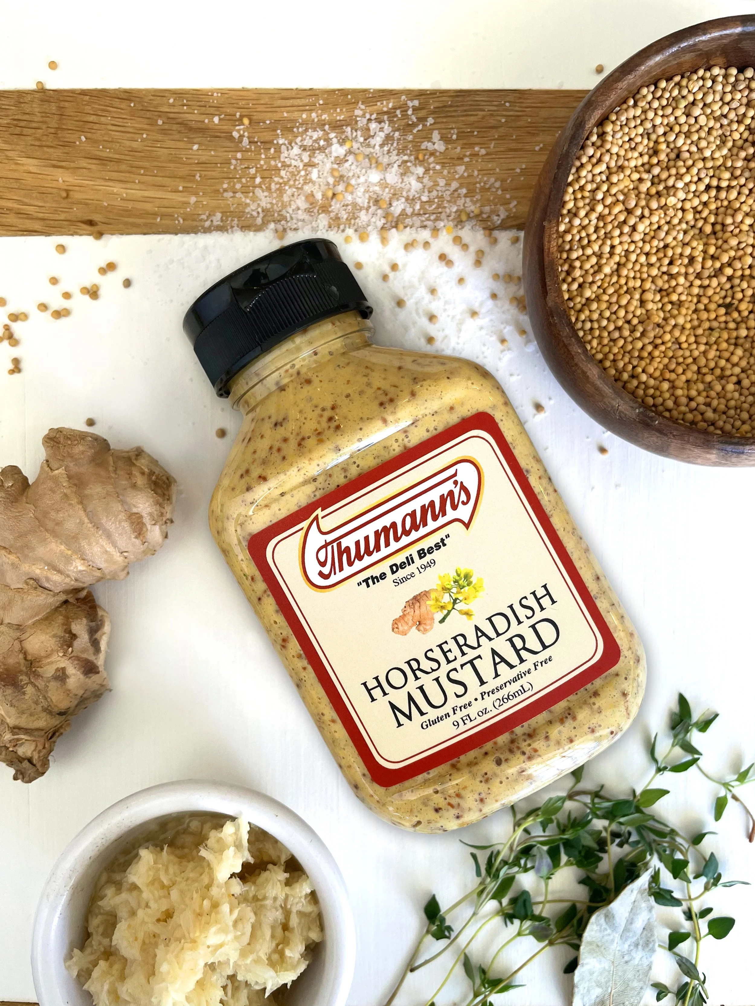 Thumann's Horseradish Mustard compares to Great Value and Woeber Mustard