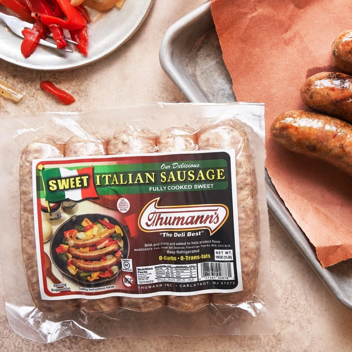 Thumann's Sweet Italian Sausage compares to Premio and Johnsonville.