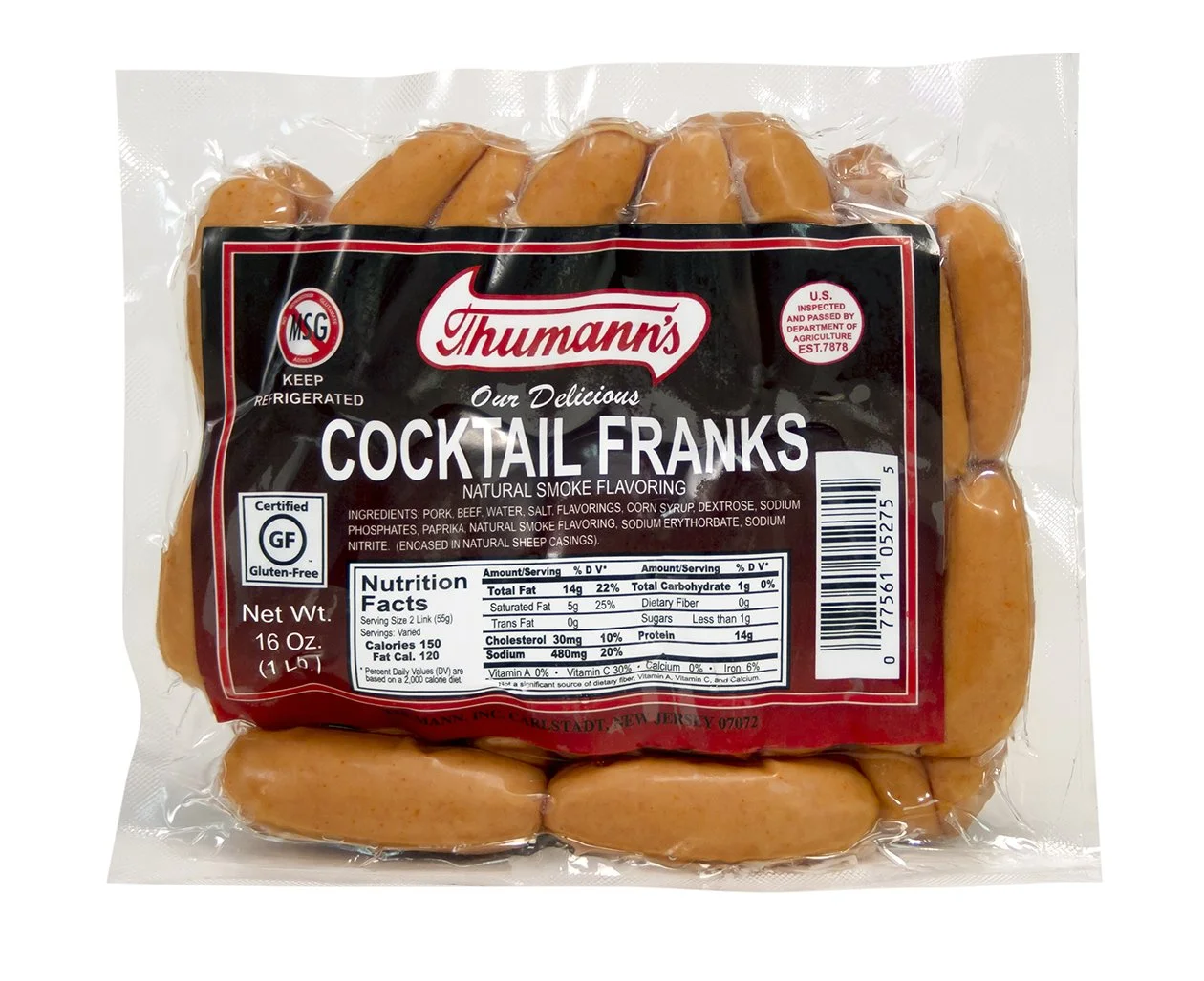 Thumann's Cocktail Franks compares to Sabrett and Nathan's.
