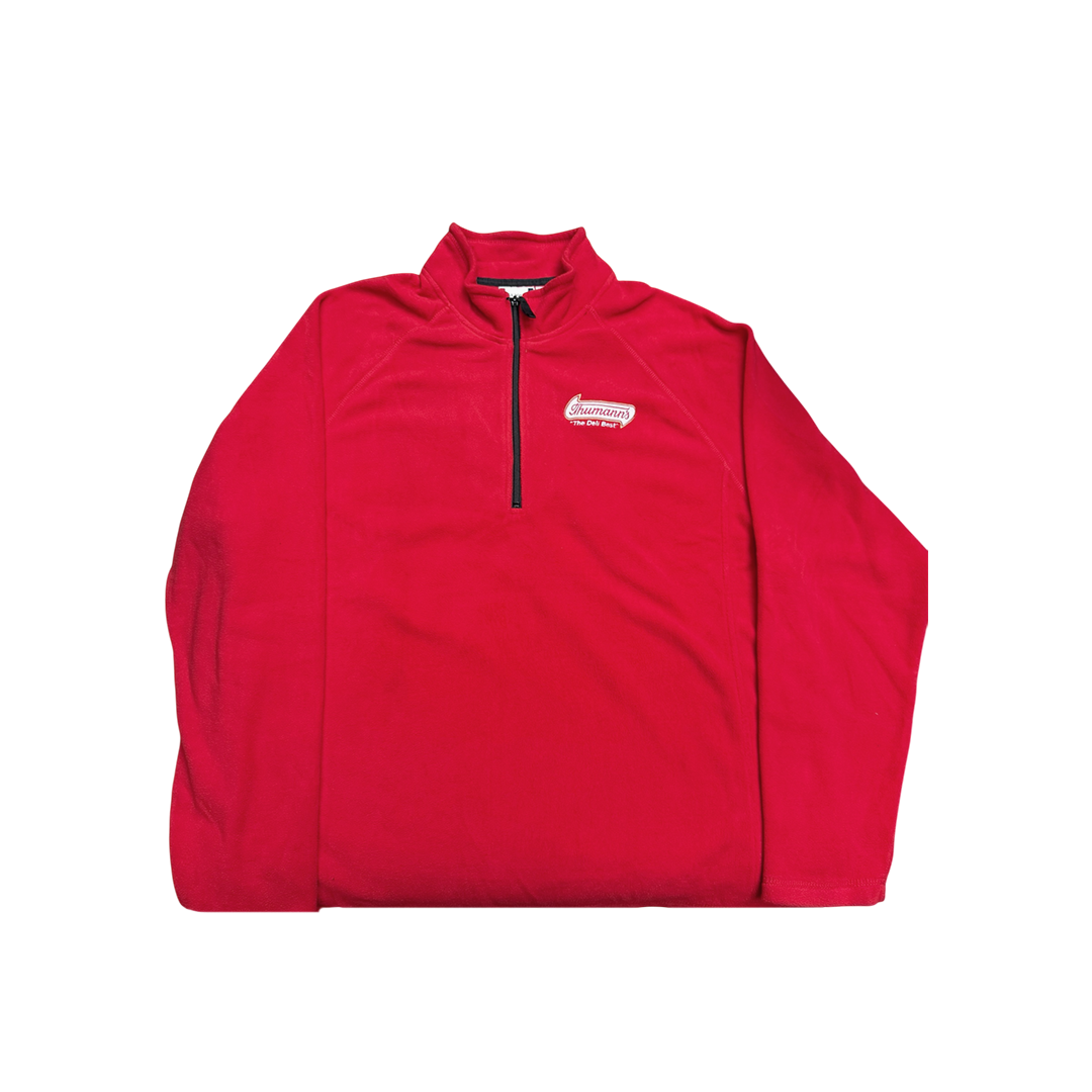 Thumann's Red Half Zip Fleece