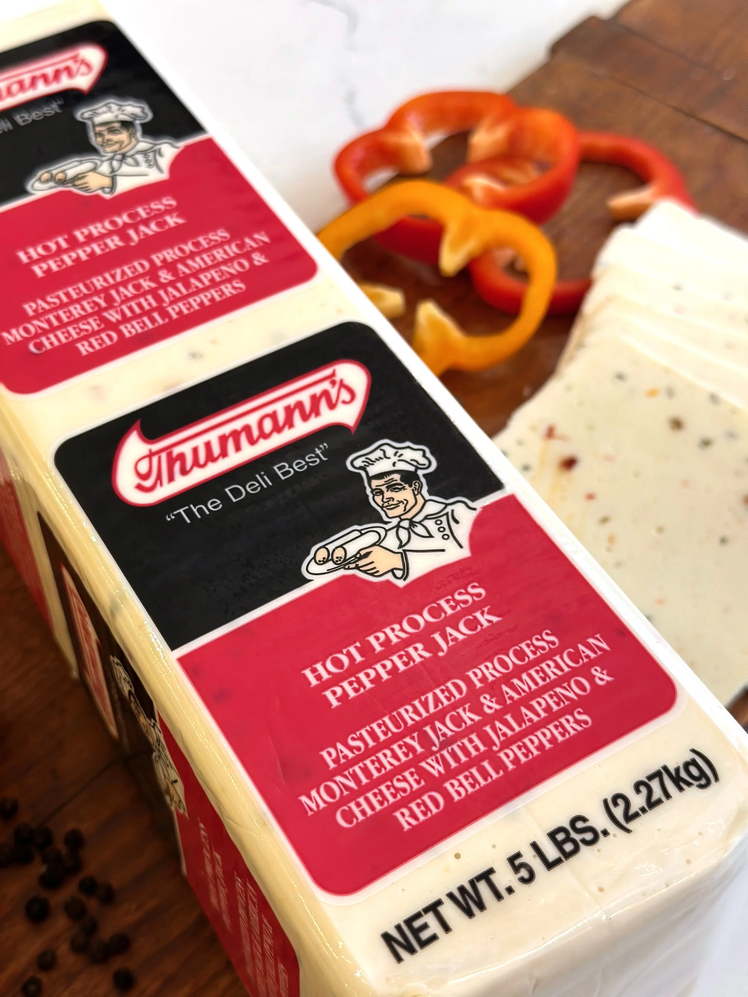 Thumann's Hot Pepper Jack Cheese compares to Sargento and Boar's Head.