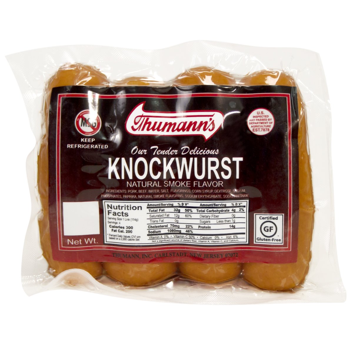 Thumann's Knockwurst compares to Boar's Head and Dietz & Watson.