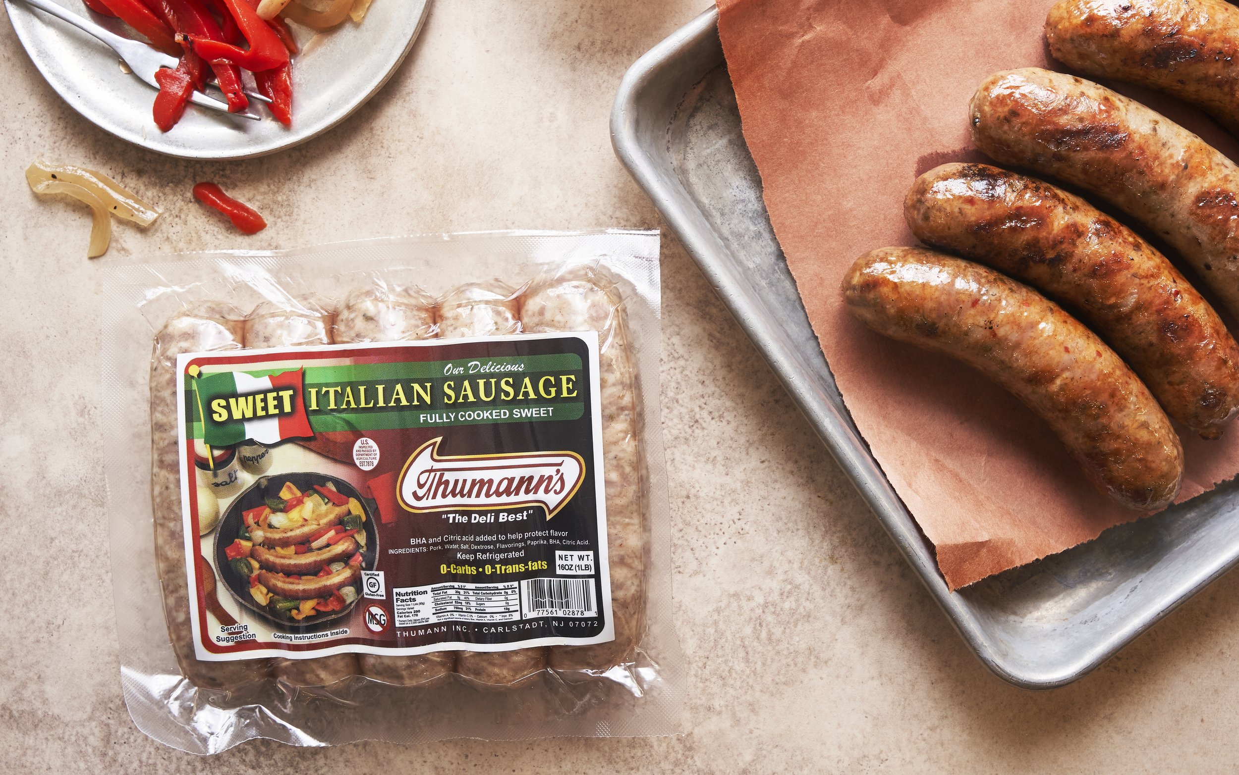 Thumann's Sweet Italian Sausage compared to Boar's Head Sausage.
