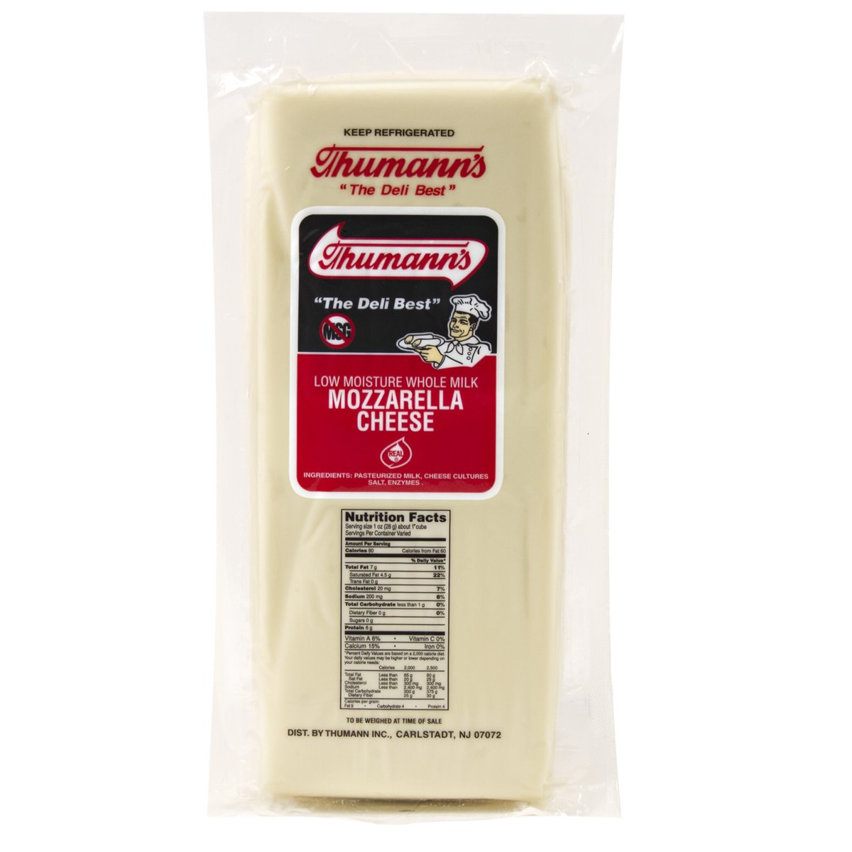 Thumann's Mozzarella Cheese compares to BelGioioso, Galbani, and Kraft.