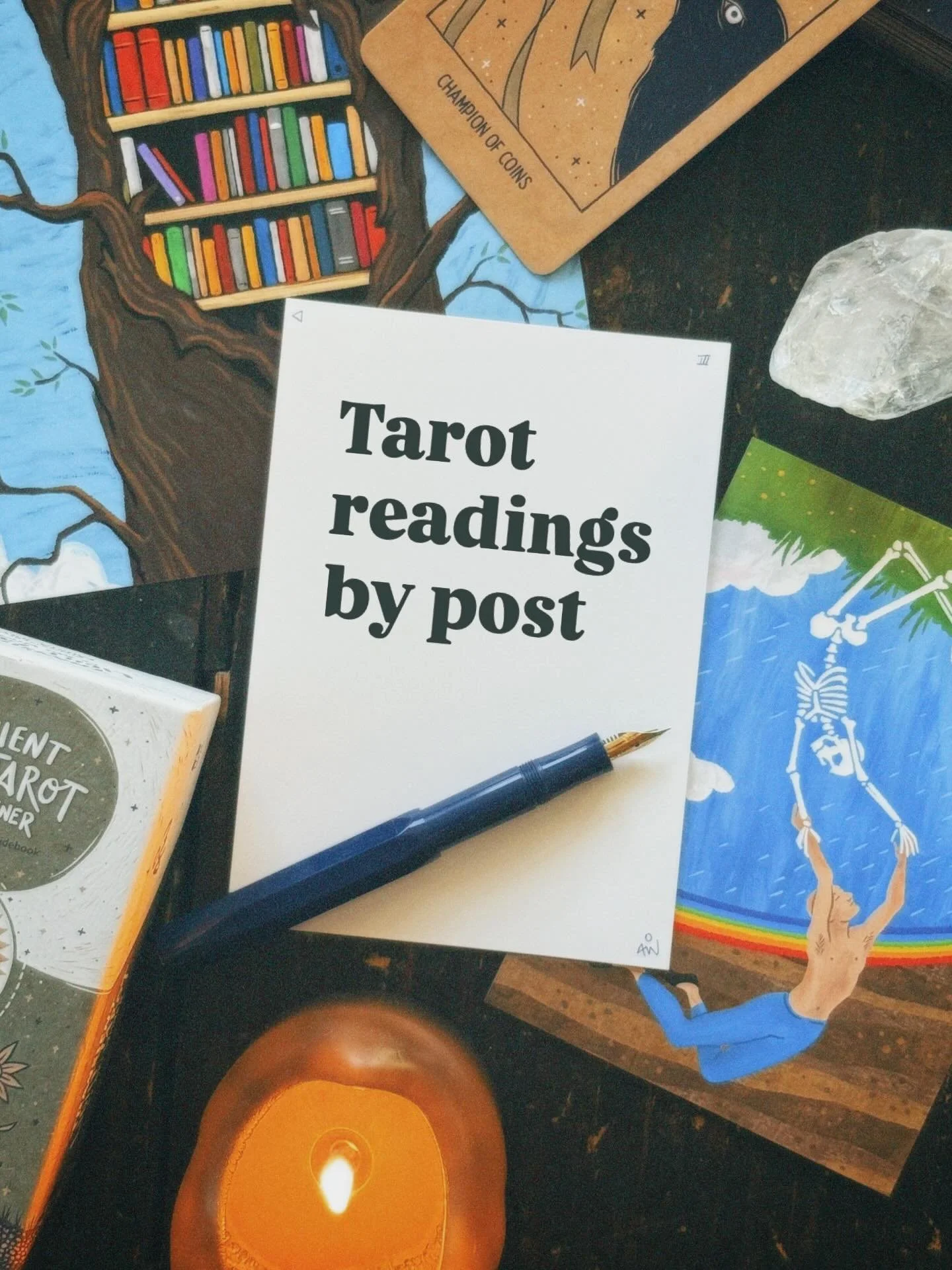 It&rsquo;s been so special writing these readings and popping them to the post office! I still have 48 out of a limited availability of 78, so head to the link in my bio to order yours (free global postage!) ✨🌍✨ using the Transient Light Tarot, I&rs