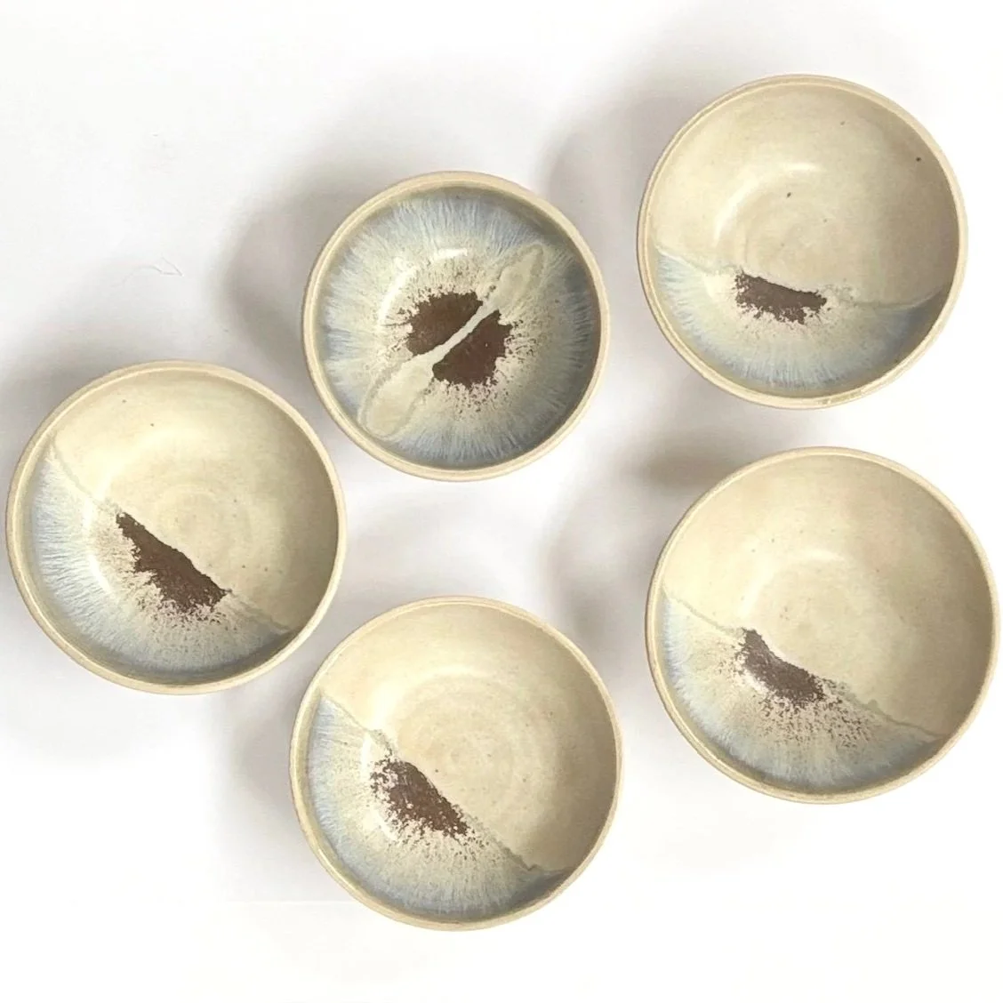 Small White Stoneware Trinket Dish with Alabaster Glaze