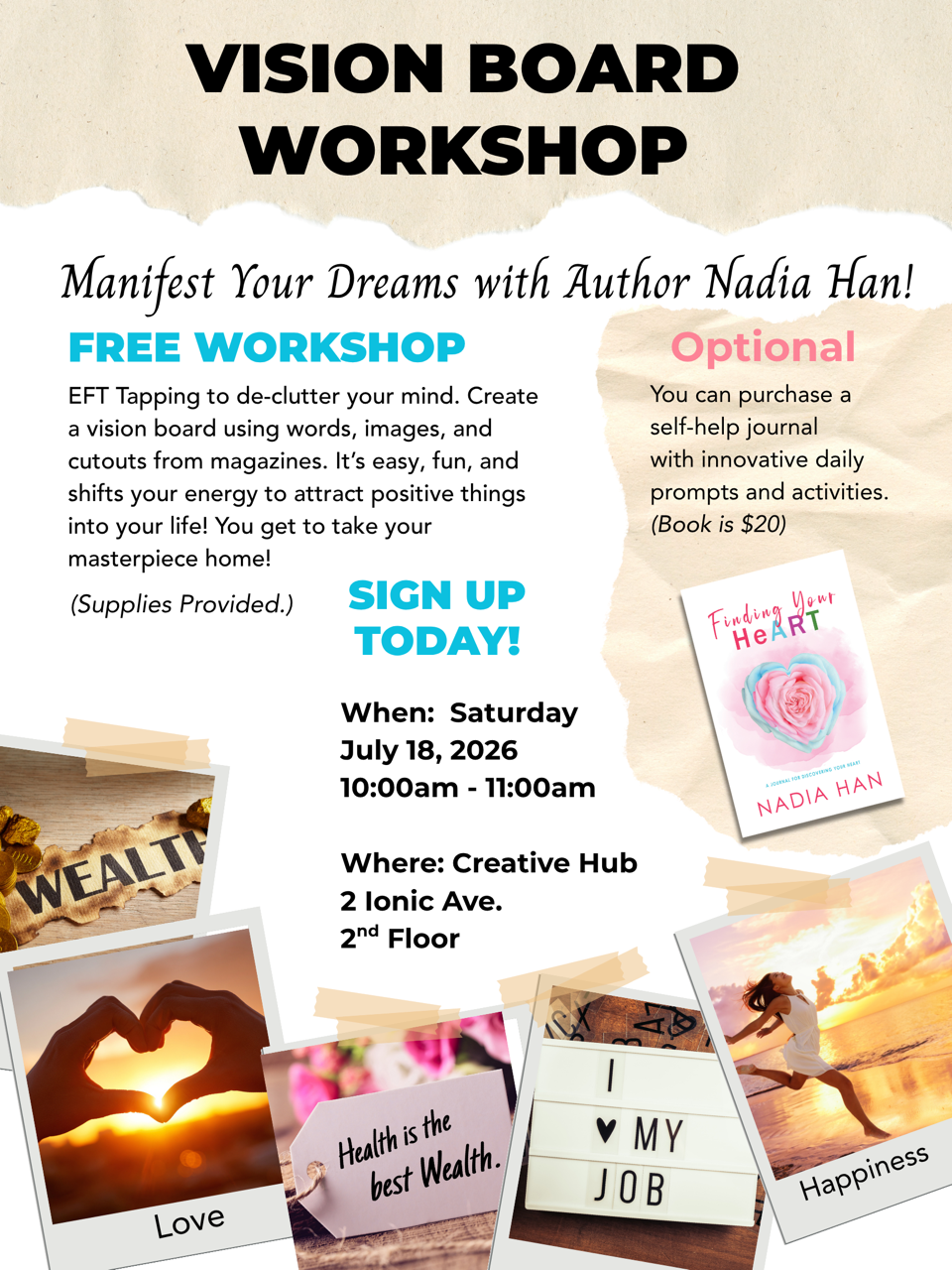 Vision Board Workshop with Author Nadia Han