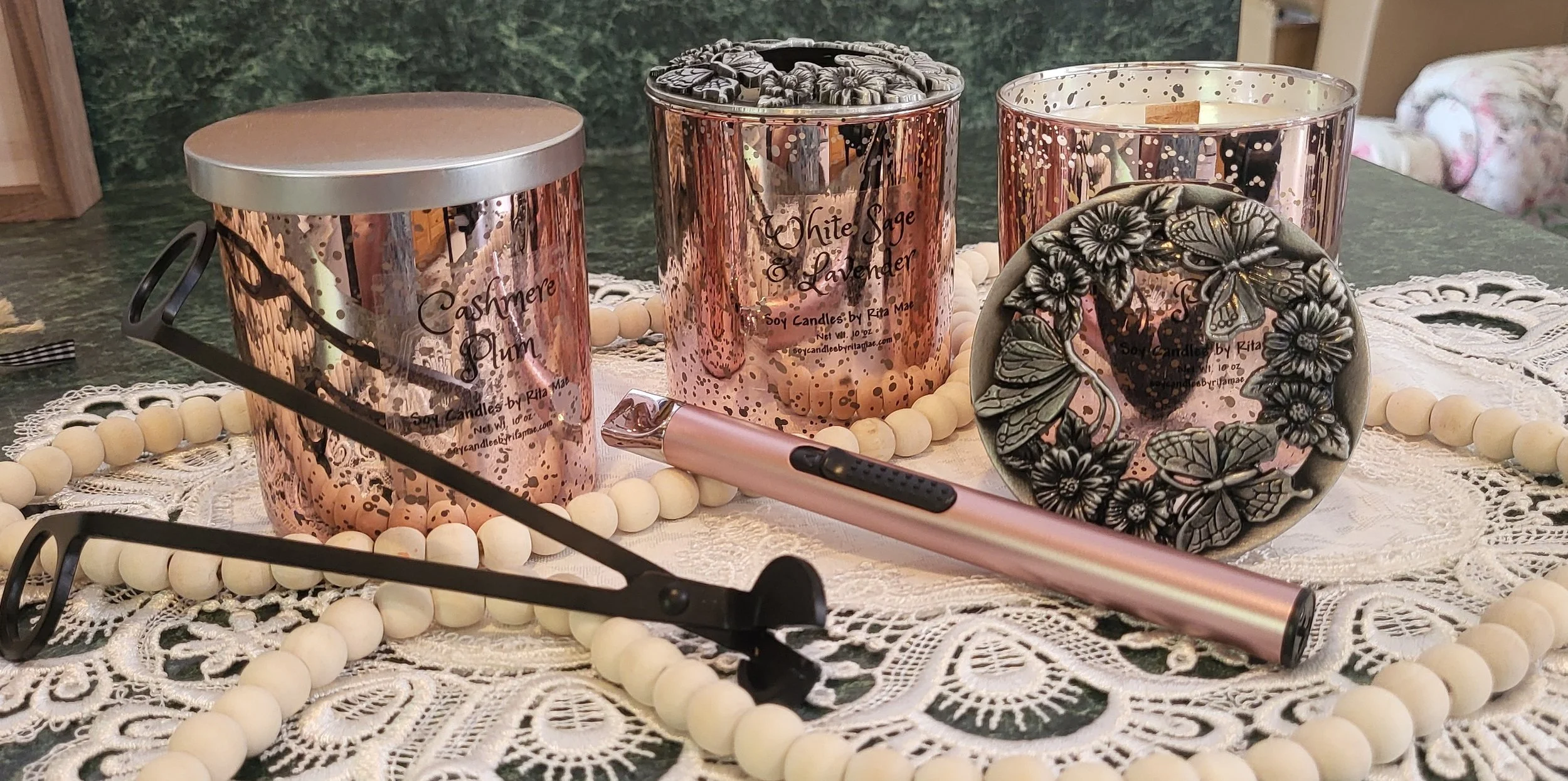 Rose Gold Mercury Jar Candle