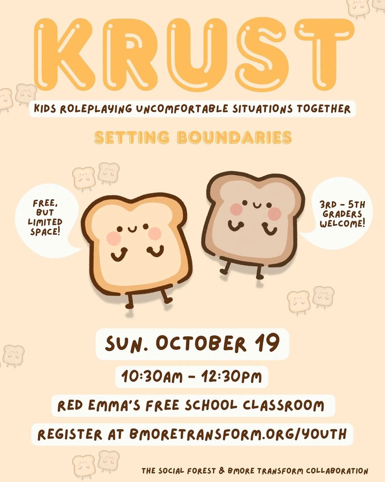 Setting boundaries is a HARD skill, which is why we&rsquo;re excited to work with a small group of kiddos on Sunday to practice and process exactly why it can be so challenging.

This space is especially for kiddos in 3rd-5th grade, who would benefit