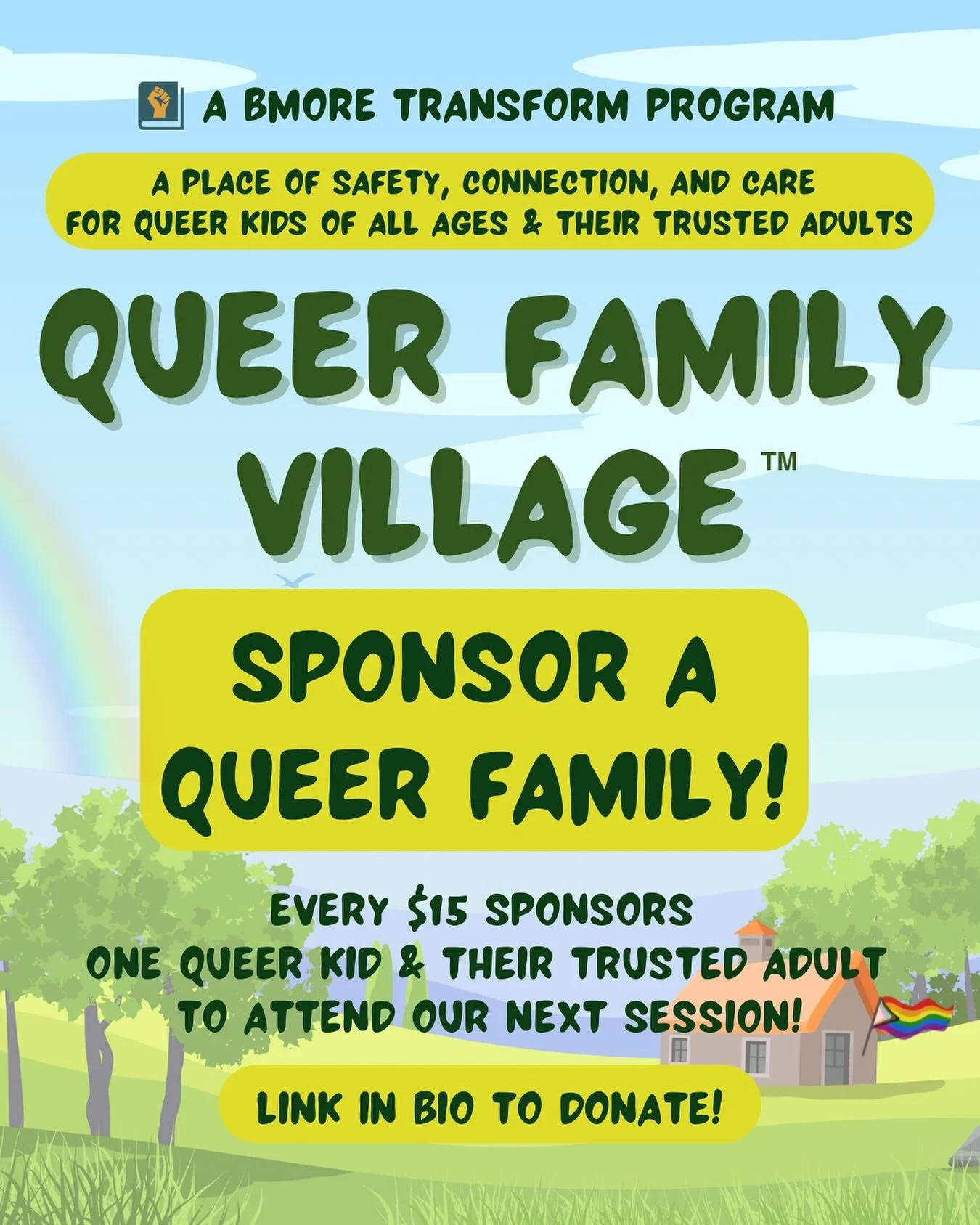 🌈 Are you able to sponsor a Queer family?!

Times are about to get even more difficult and we know that folx of historically marginalized identities are experiencing these hardships in a compounded way. When we created a pathway for folx to sponsor 