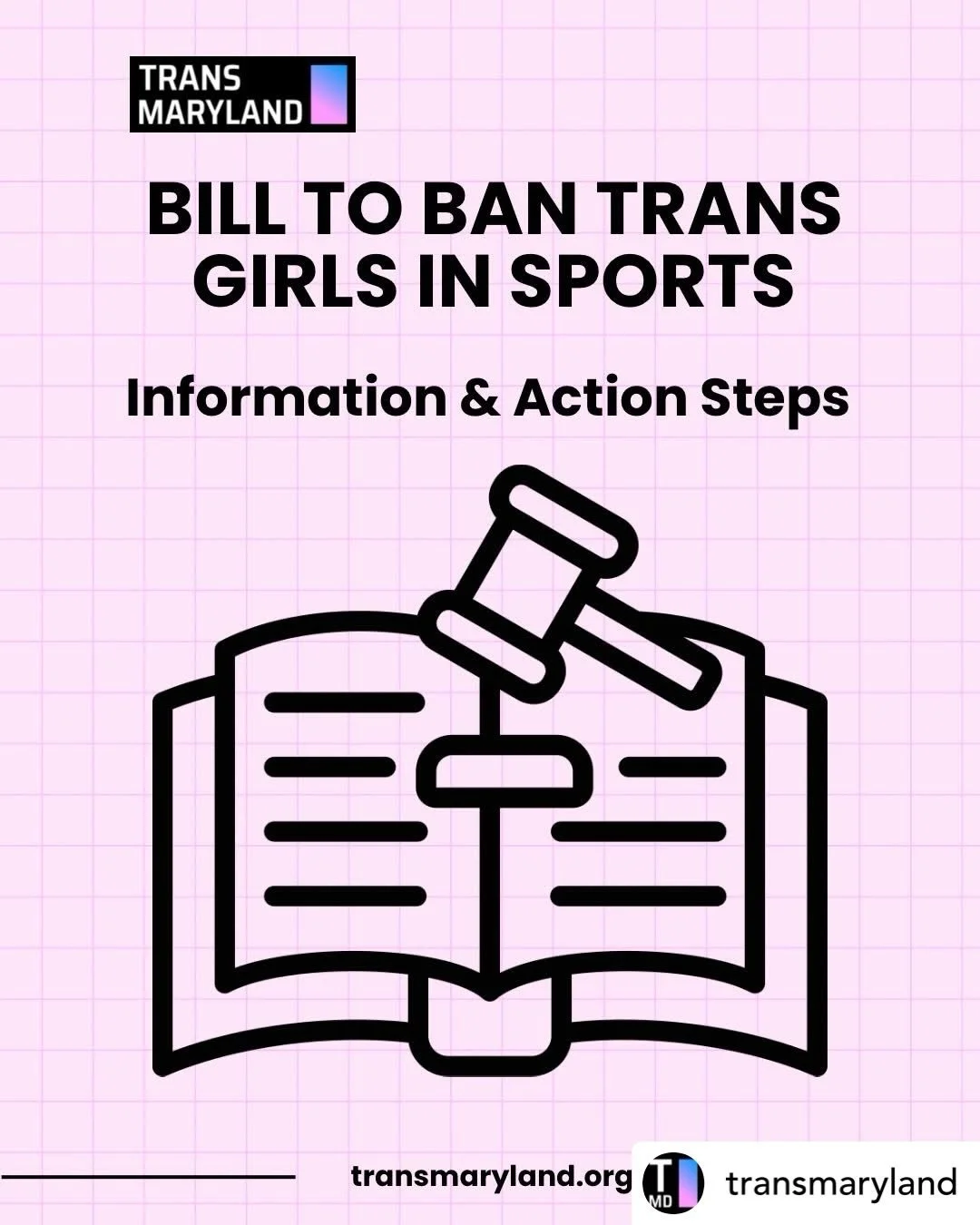 Head over to @transmaryland to join the mobilization to defeat this bill! ✊🏽
&mdash;&mdash;
Get @reshare_app &bull; @transmaryland This year, the Maryland General Assembly will be hearing the so-called &ldquo;Fairness in Girls&rsquo; Sports Act&rdqu