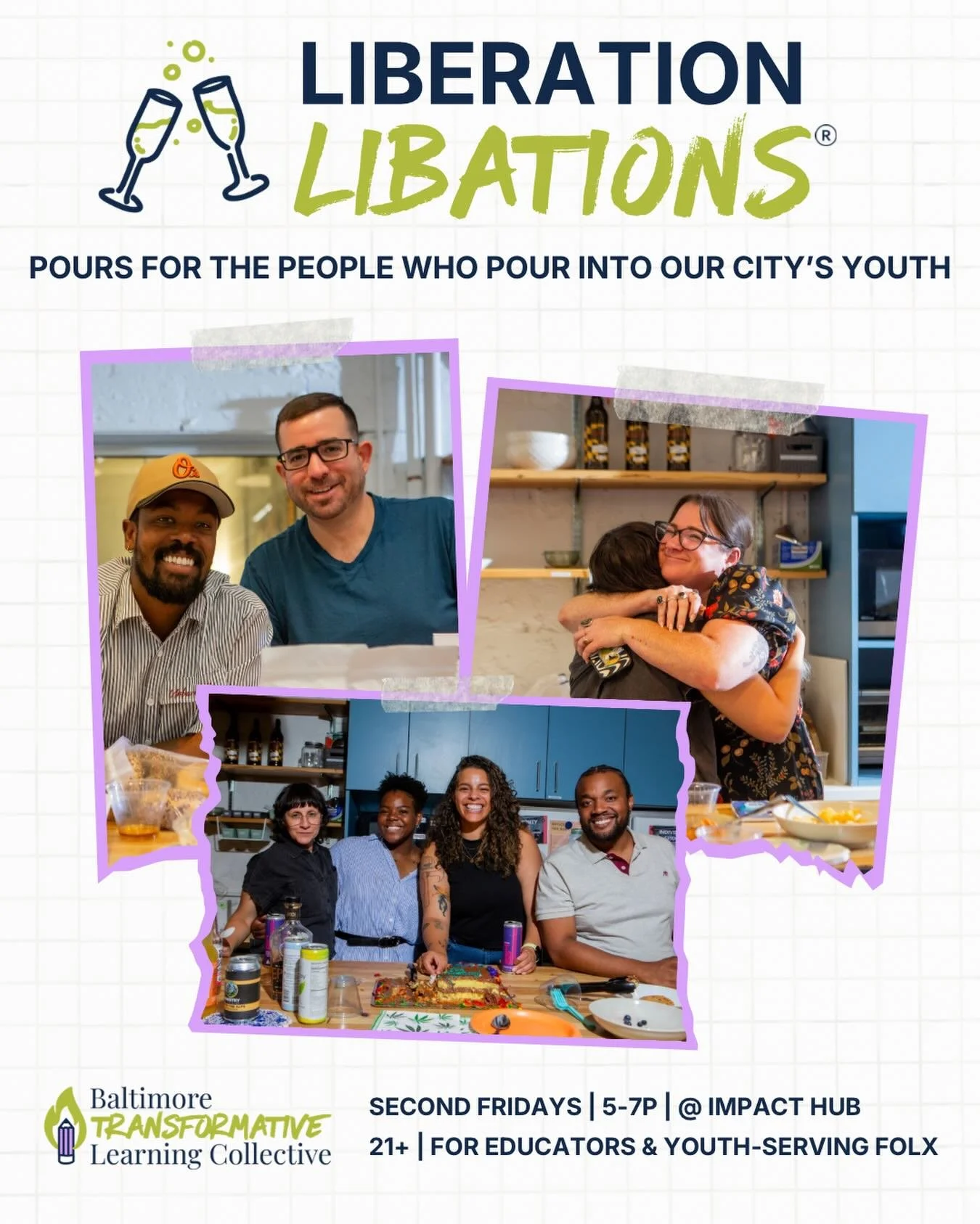 Close out the last full week of school with us&hellip;your people! 🥳

Liberation Libations&reg; is all about joy and connection, and is a space designed BY educators FOR educators. 

See you on Friday!