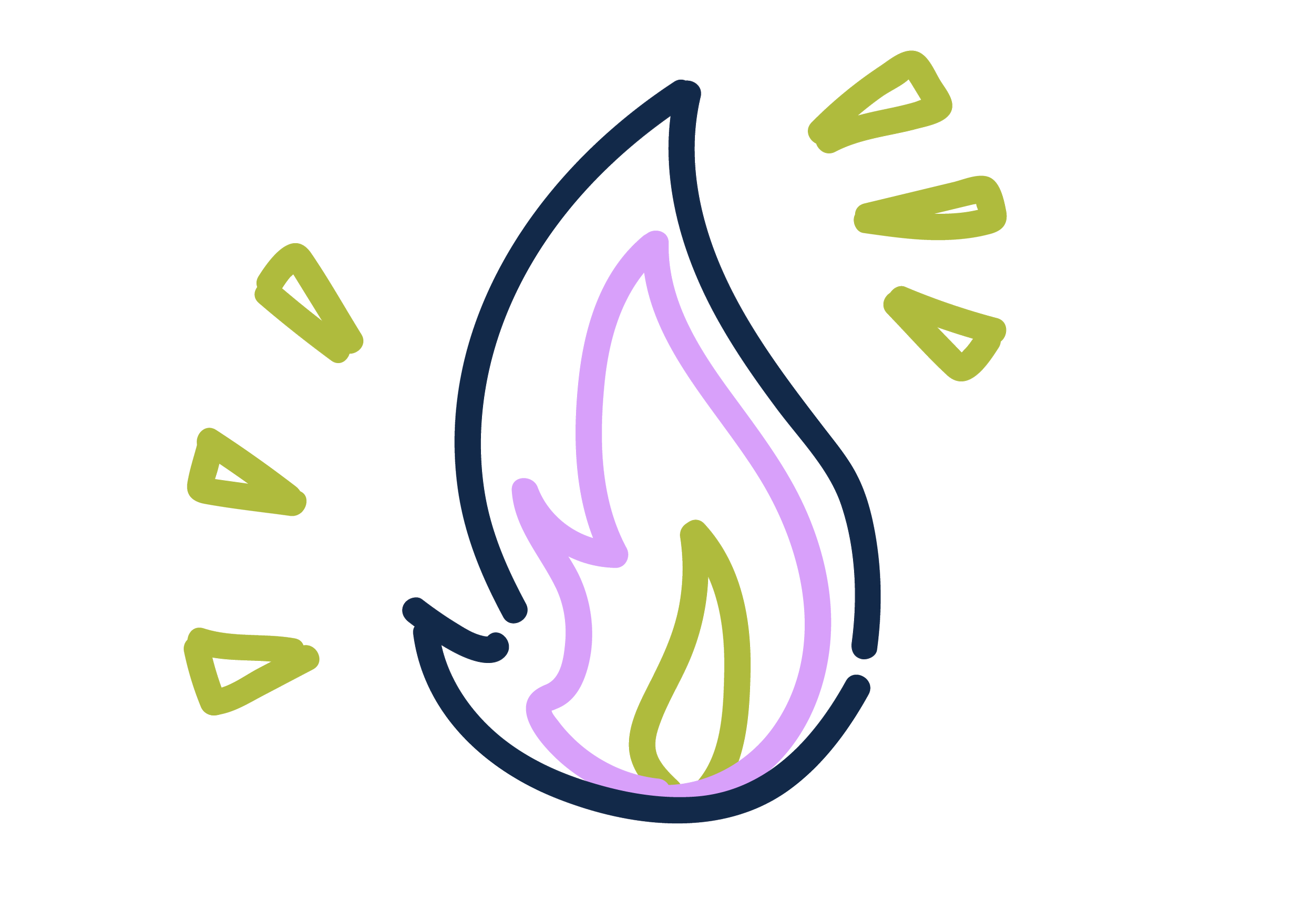 Hand-drawn picture of a baby plant with two leaves and roots.