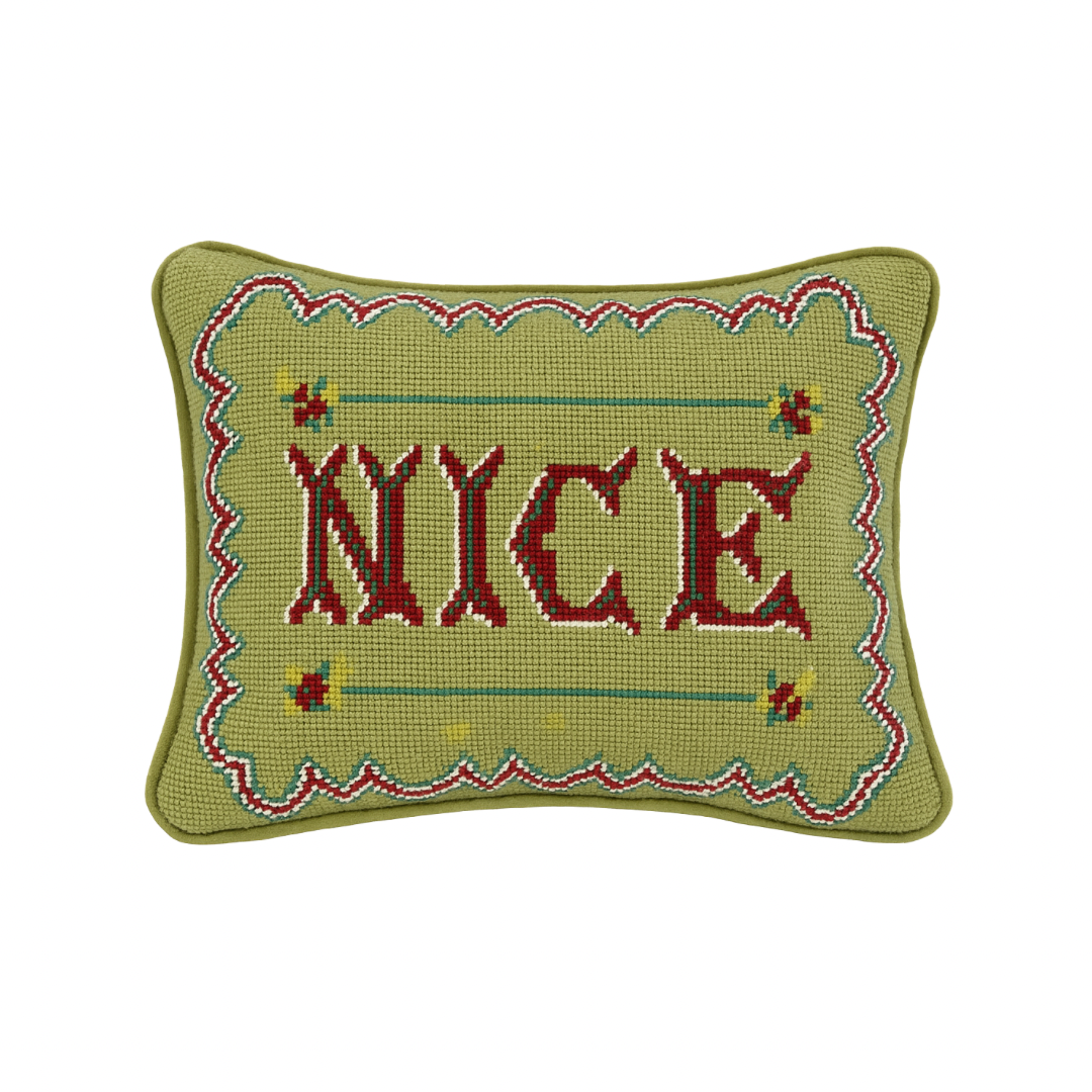Needlepoint Pillow
10" x 12" 
Designed for Biscuit Home in 2025