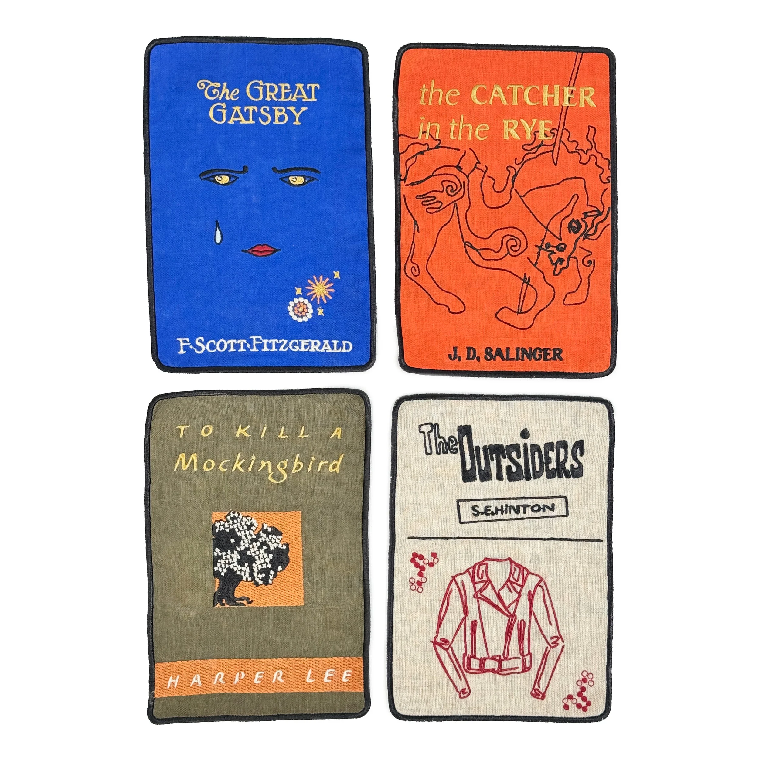 Great Books Cocktail Napkin

Set of 4
6" x 9"
Linen with embroidery
Designed for Biscuit Home in 2025