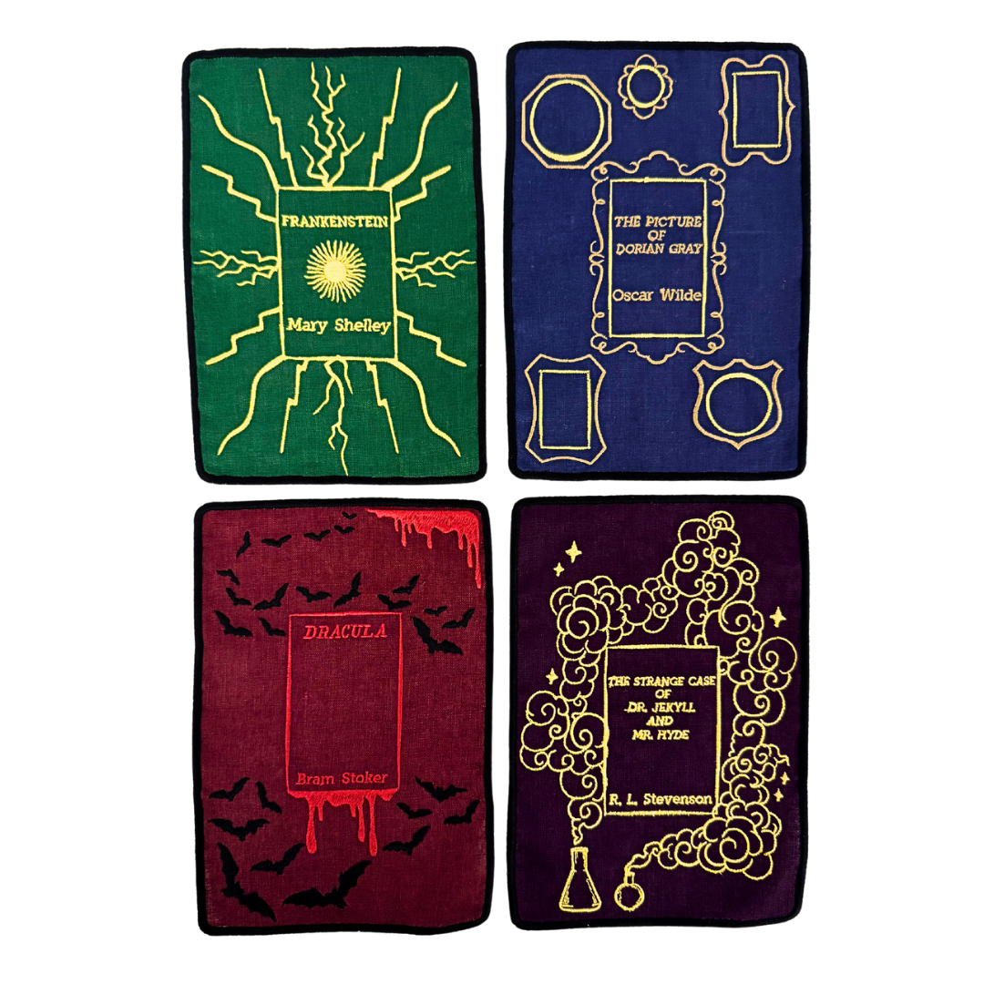 Horror Classics Cocktail Napkin

Set of 4
6" x 9"
Linen with embroidery
Designed for Biscuit Home in 2025