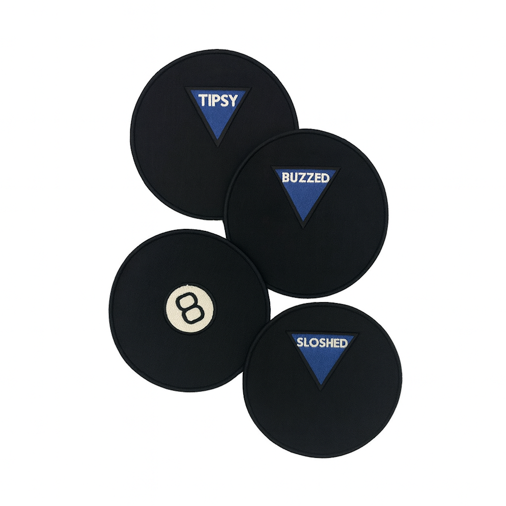 Magic 8-Ball Cocktail Napkin

Set of 4
6" x 6" 
Linen with embroidery
Designed for Biscuit Home in 2025