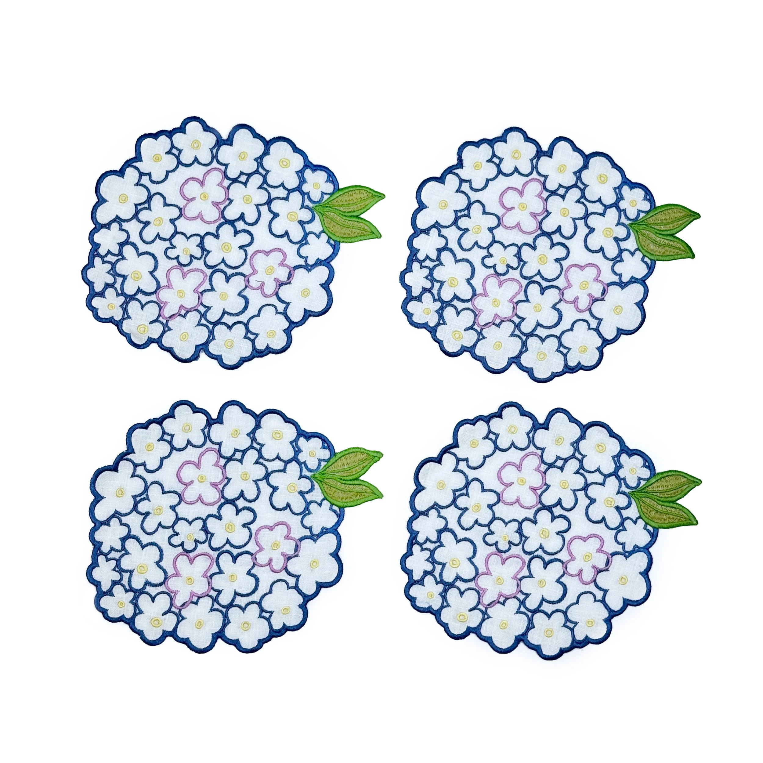 Hydrangea Cocktail Napkin

Set of 4
6" x 6"
Linen with embroidery
Designed for Biscuit Home in 2025