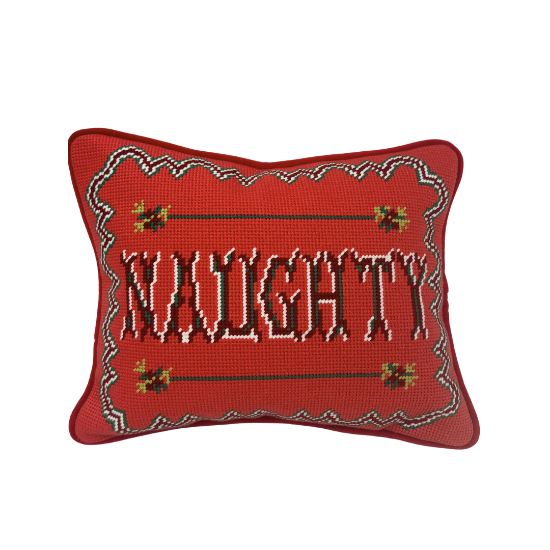 Naughty, Needlepoint Pillow, 2025.png
