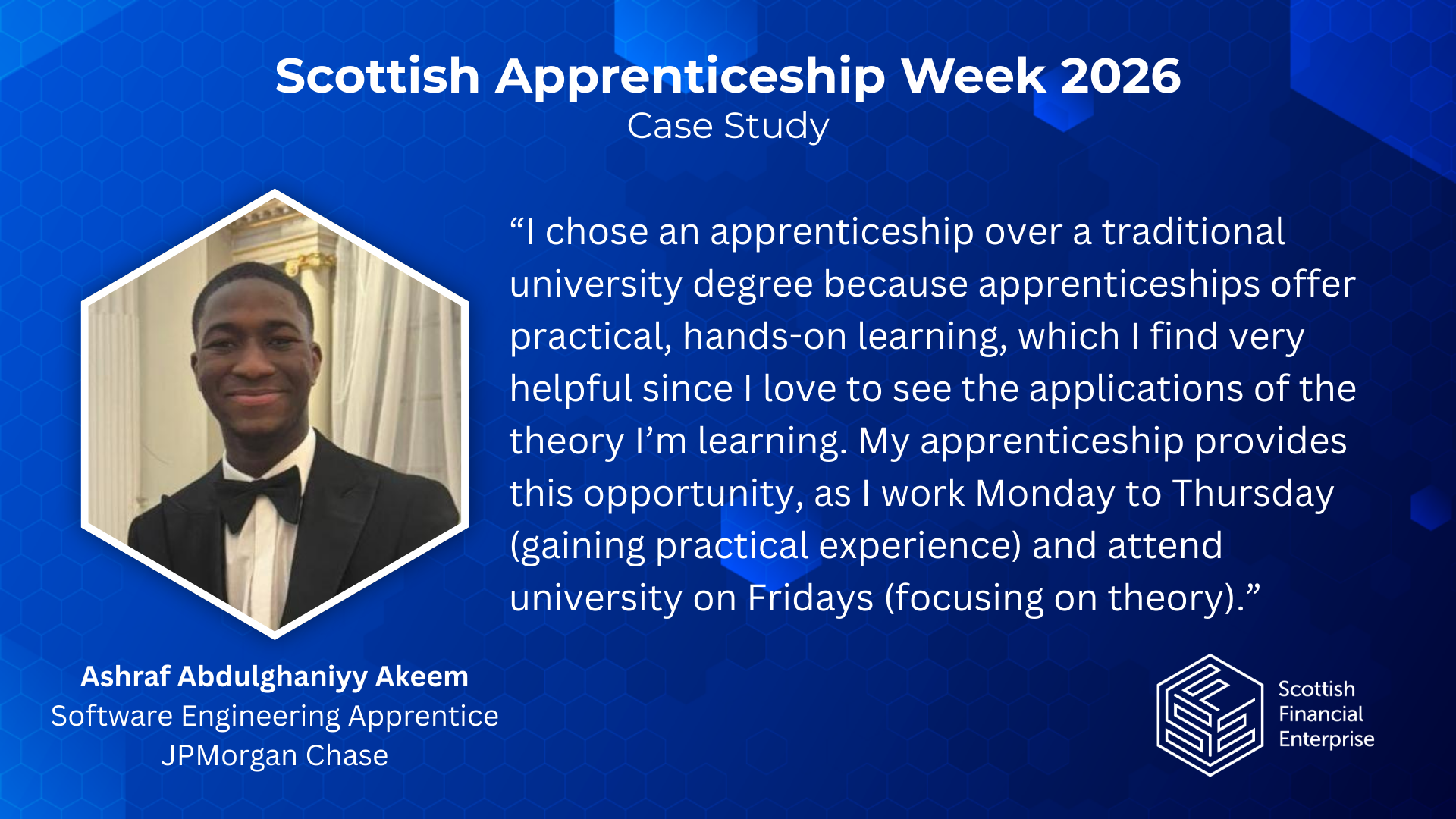 Scottish Apprenticeship Week 2026 Case Study - Ashraf Abdulghaniyy Akeem