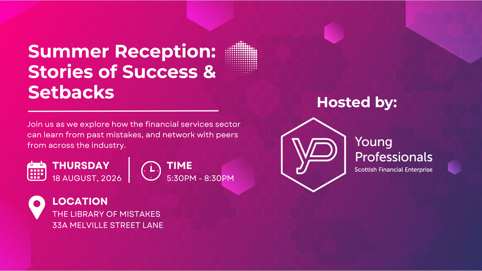 SFE Young Professionals Summer Reception: Stories of Success & Setbacks