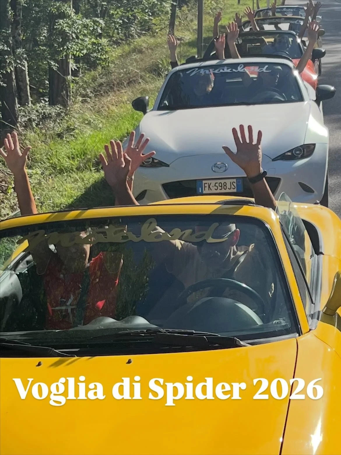 Voglia di Spider 2026. 

Apr 3-5 (Classic Castellana)
 24-26 (2 Lakes)
May 8-10 (Tuscany)
 22-24 (Classic Castellana)
 29-31 (Monti Martini)
Jun 5-7 (RHD)
 19-21 (Tuscany)
 26-28 (2 Lakes)
Jul 10-12 (Tuscany)
 17-19 (Monti Martani)
 31-02 (2 lakes)  