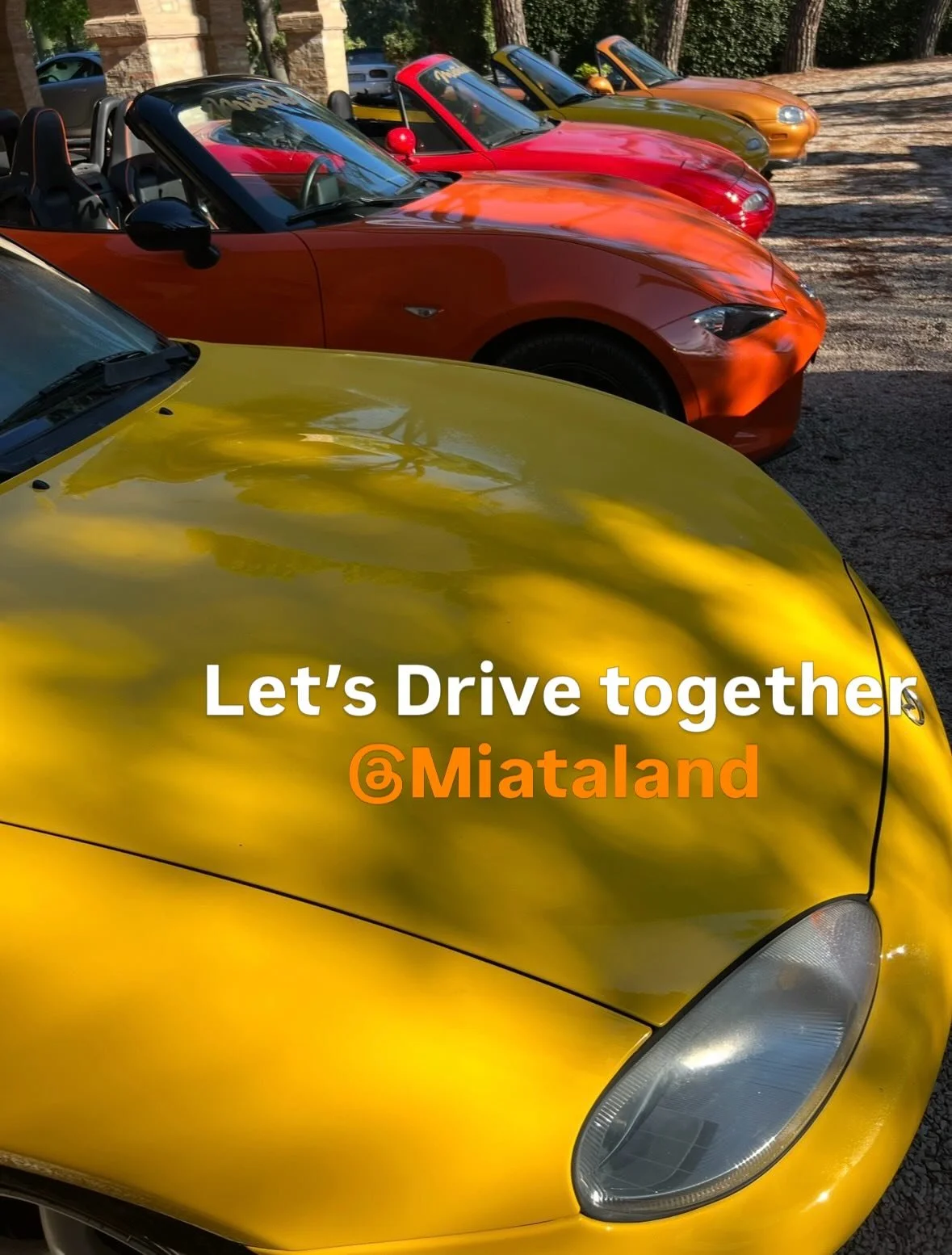 We love to drive and eat together 😉  #miata #mx5 #carpassion #beautifulcolors #jdm