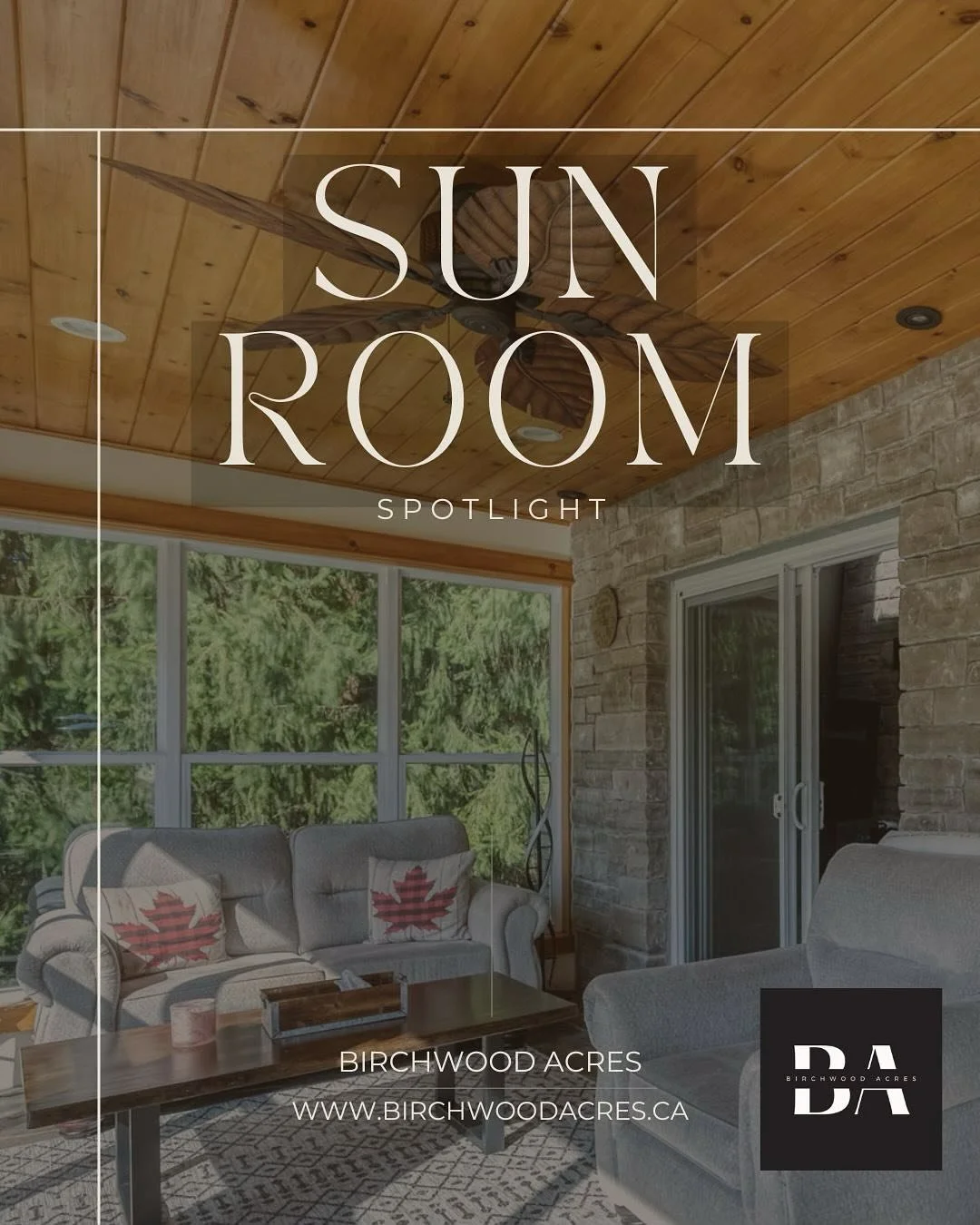 ☀️ Sunroom Spotlight at Birchwood Acres! ☀️ 

Your personal retreat to unwind, recharge, and soak in nature&rsquo;s beauty. 🌿✨

Featuring cozy seating with stunning views of the gardens and pond, this sunroom is designed for ultimate relaxation. Loc