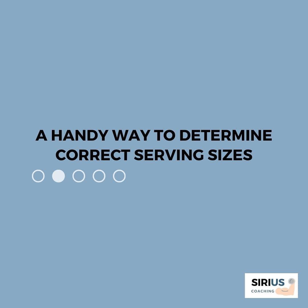 Are you not sure how much you should eat each to reach your health goals? If you are moderately active (exercising 200 - 400 min/week at 50-70% of your maximum heart rate), this ⬆️ might be a good place to start. 

Your hand is a pretty handy 😉 tool