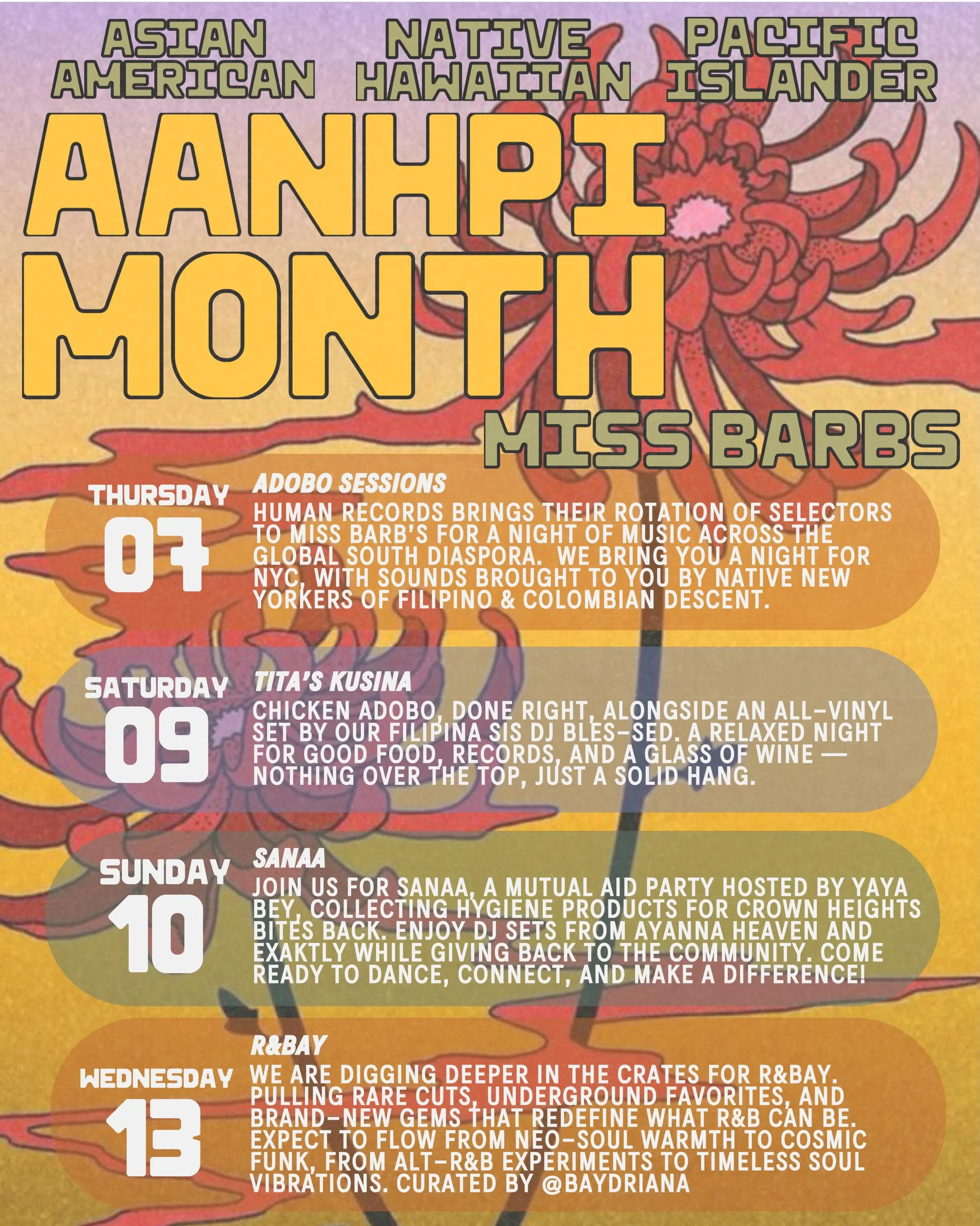 Our May schedule is officially LIVE! 💐
As we step into May, we&rsquo;re also celebrating AANHPI Heritage Month 🌸 honoring the rich cultures, stories, and contributions of Asian American, Native Hawaiian &amp; Pacific Islander communities today and 