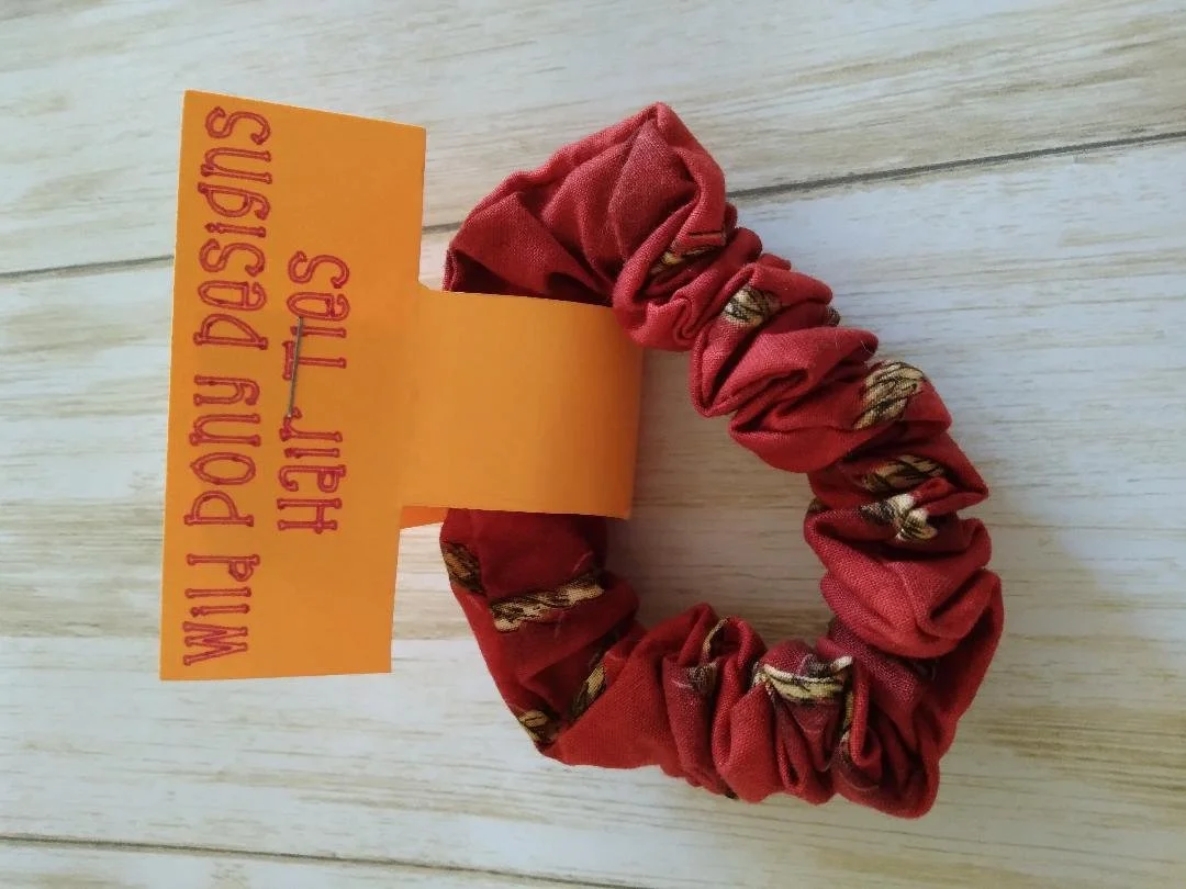Red Twine Hair Tie Scrunchie