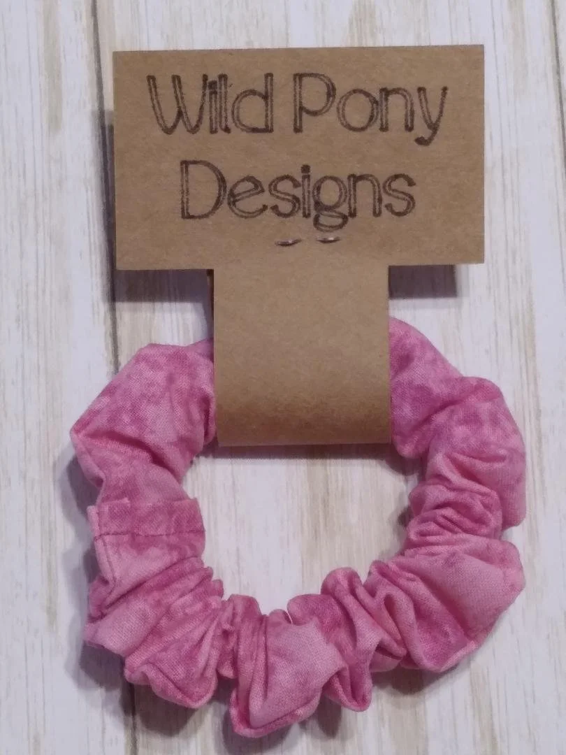 Pink Splash Hair Tie Scrunchie