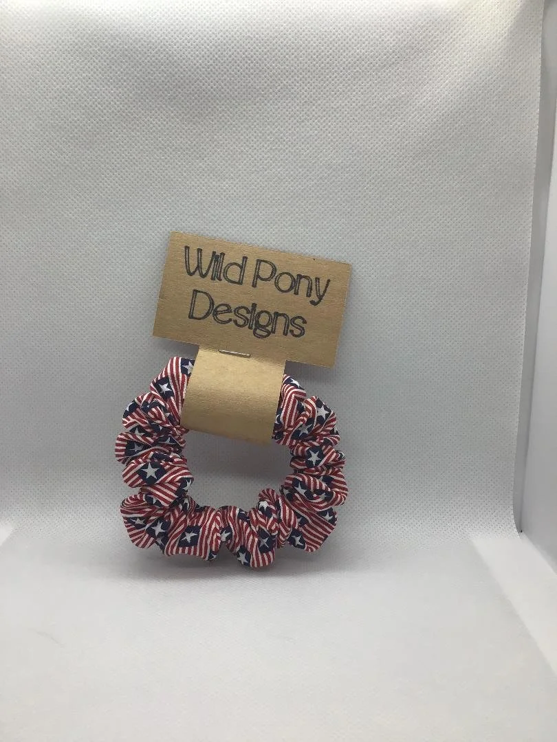 White Star Hair Tie Scrunchie