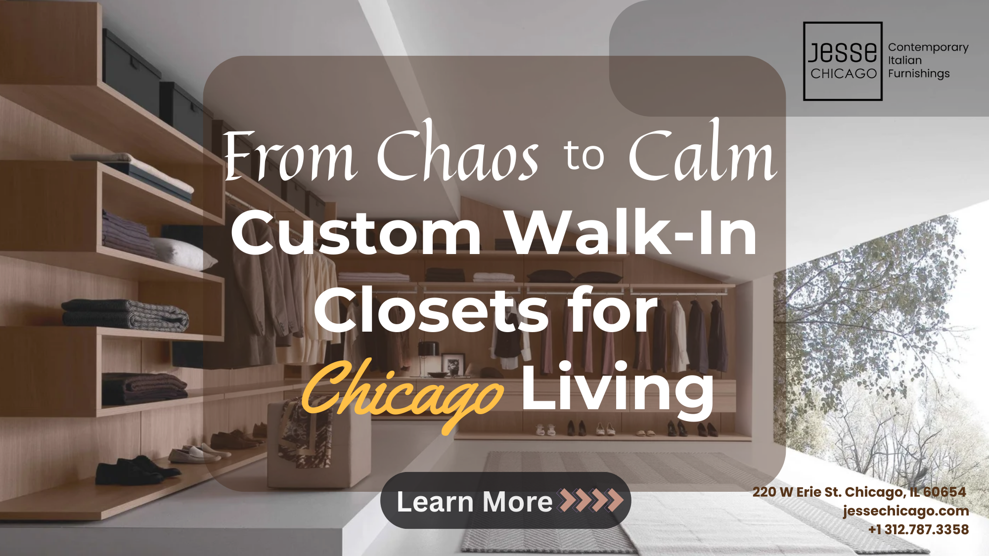 From Chaos to Calm Custom Walk-In Closets for Chicago Living
