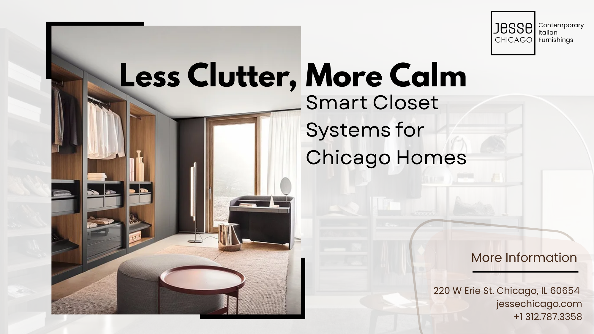 Less Clutter, More Calm Smart Closet Systems for Chicago Homes
