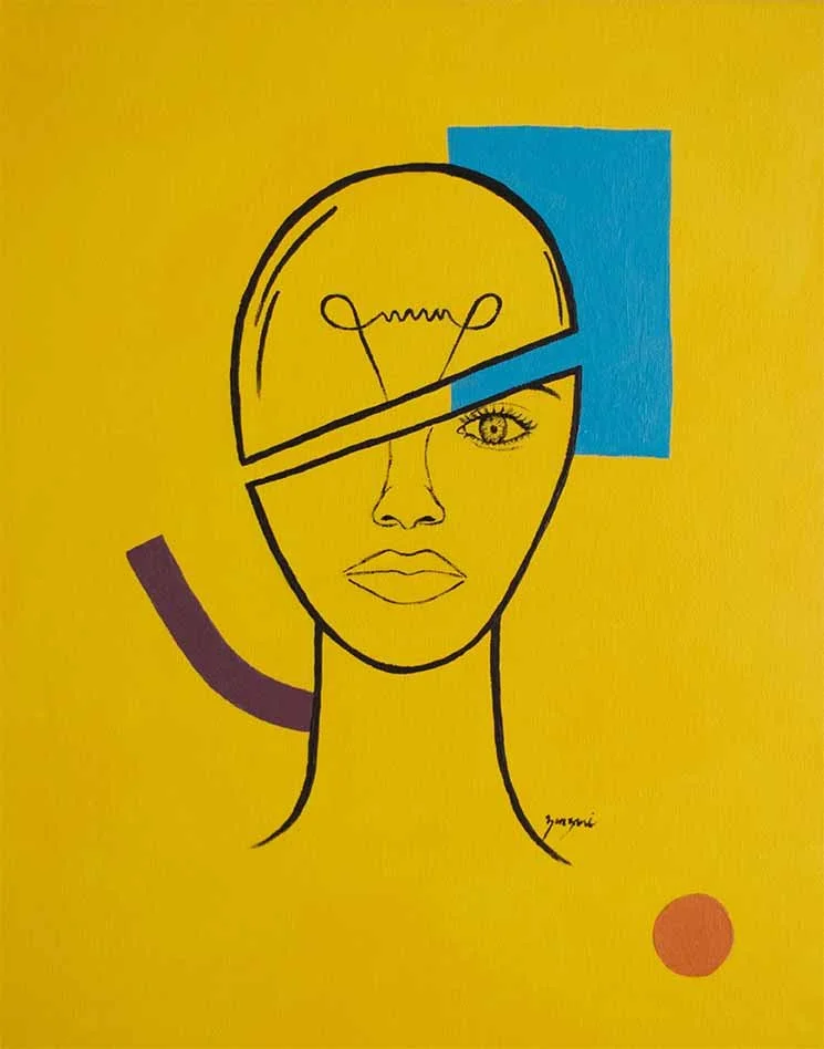 The Color of Intellect, 2019, Acrylic On Canvas, 16"x20" [SOLD]